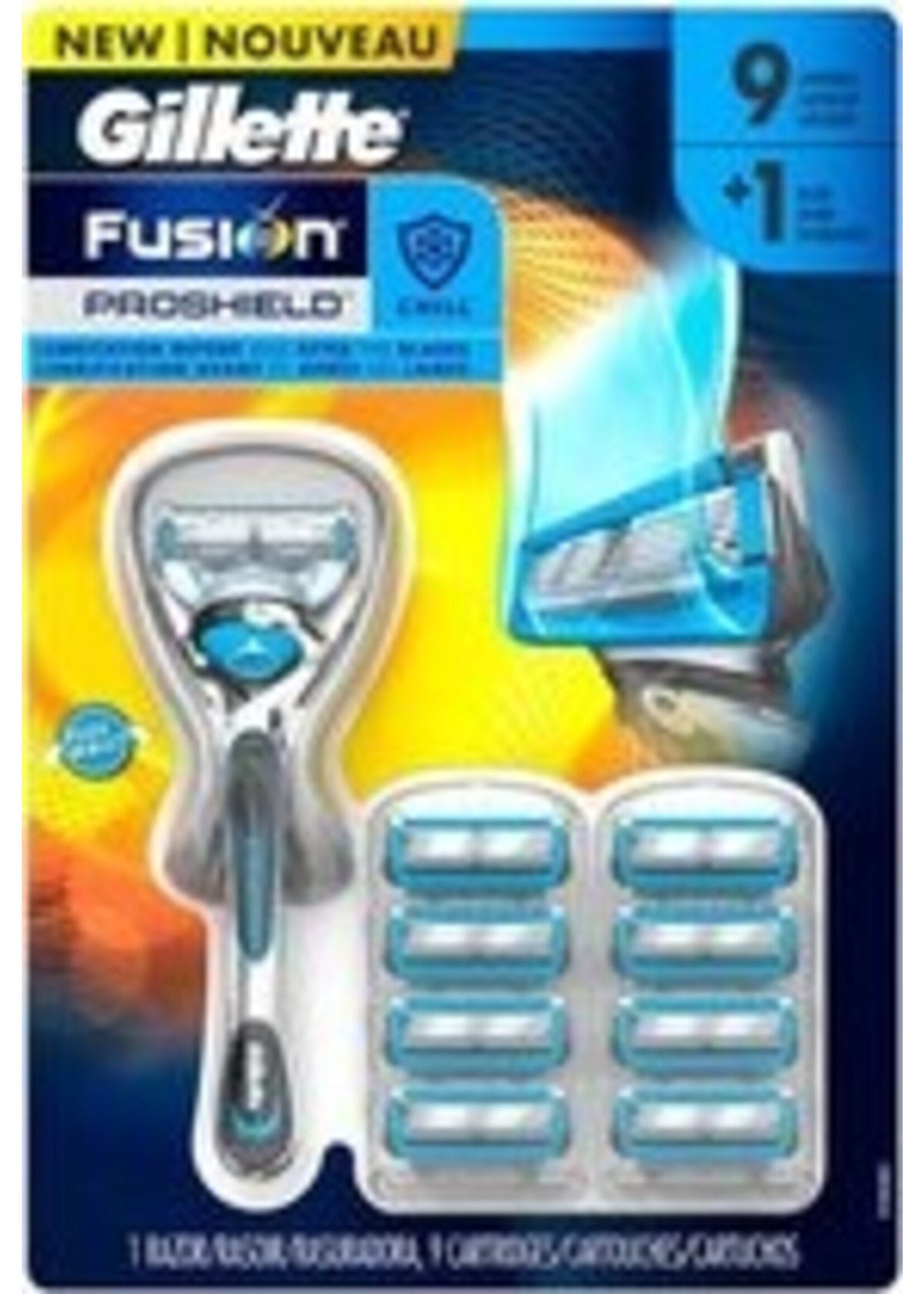 GILLETTE Gillette Fusion5 Proshield Chill- Scheersysteem + 9 scheermesjes