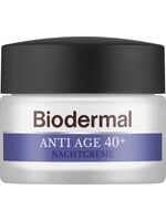 Biodermal Anti Age nachtcrème 40+ - Nachtcrème met niacinamide & peptide - Herstelt de huidconditie en verstevigt - 50ml