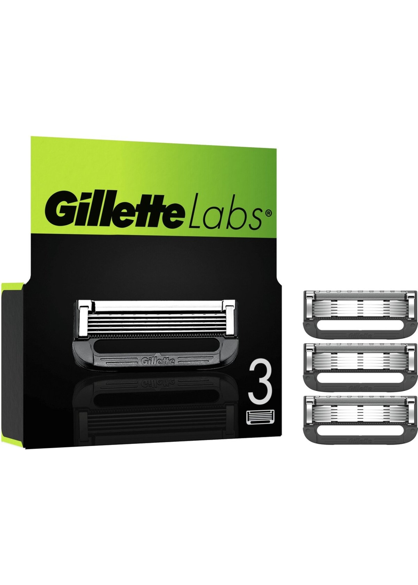 GILLETTE Gillette Navulmesjes Voor GilletteLabs - Exfoliating Bar En Heated Razor - 3 Scheermesjes