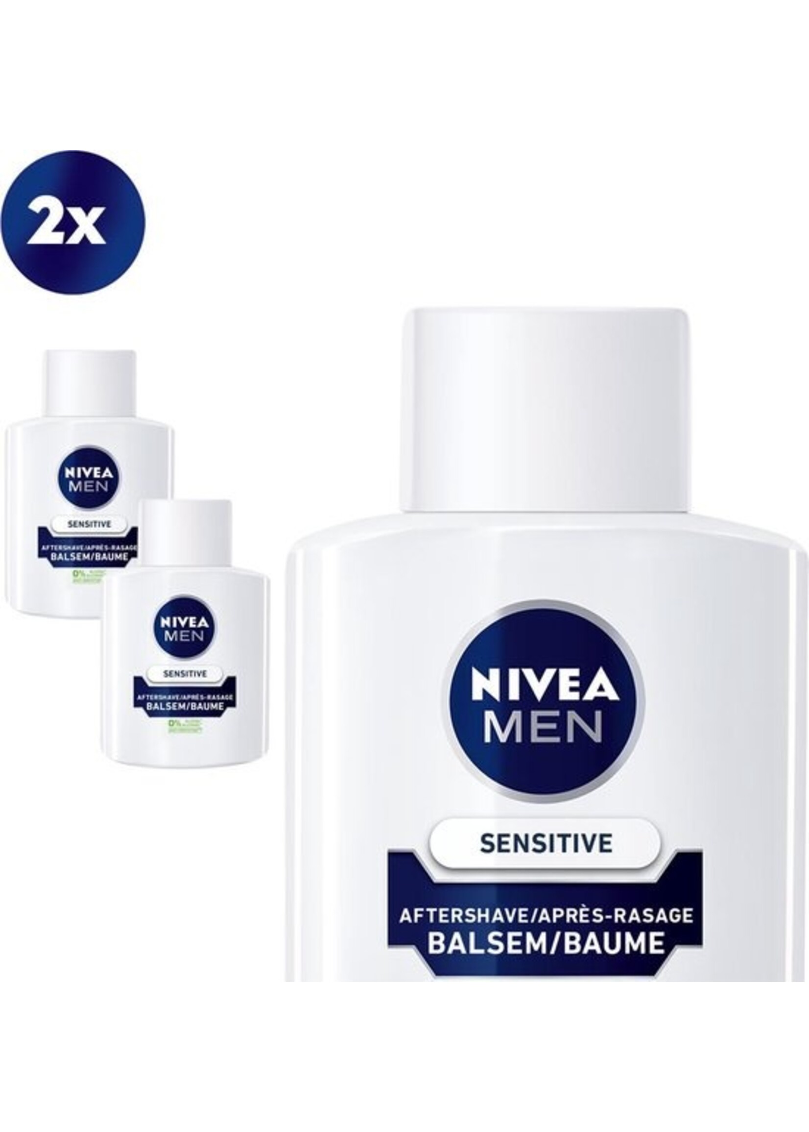 NIVEA MEN Sensitive - 2 x 100 ml - voordeelverpakking - Aftershavebalsem