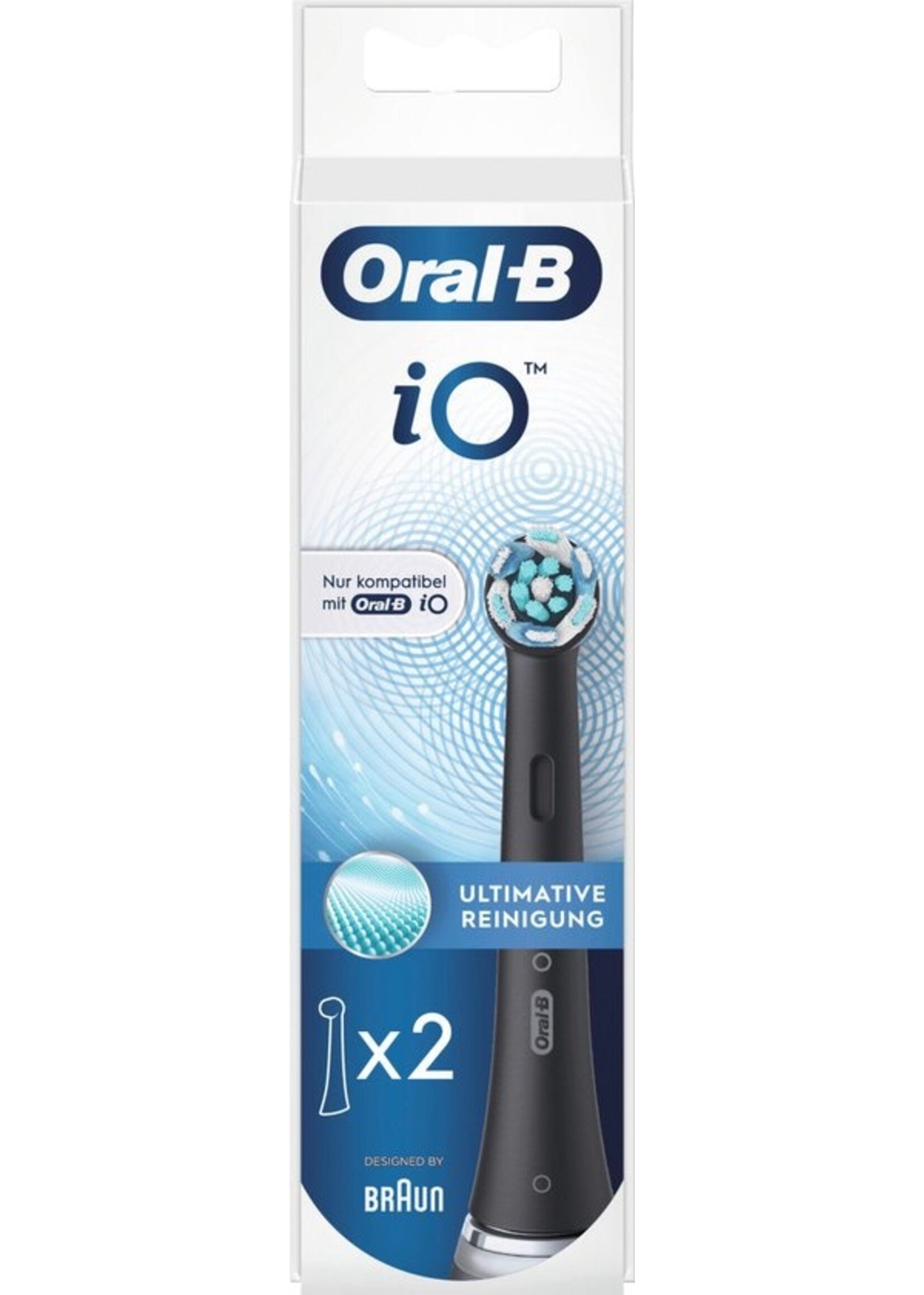 Oralb Braun Oral-B Opzetborstels iO Ultimate Cleaning zwart, 2 st.