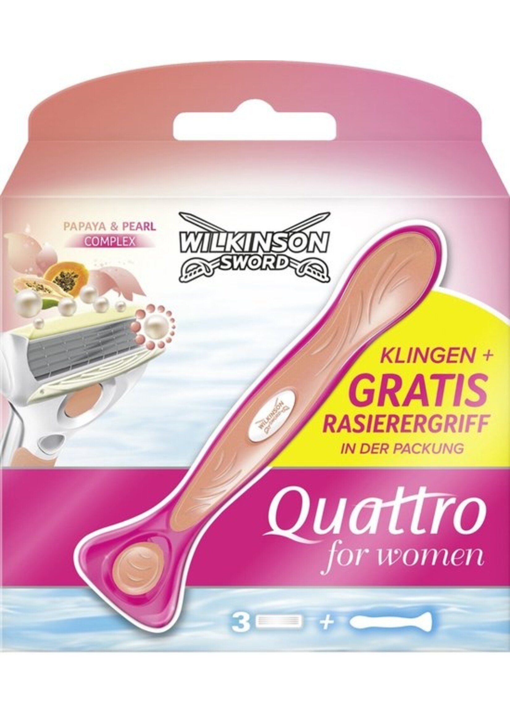 Wilkinson Sword Scheermesjes - Quattro For Women - 3 Mesjes+Houder