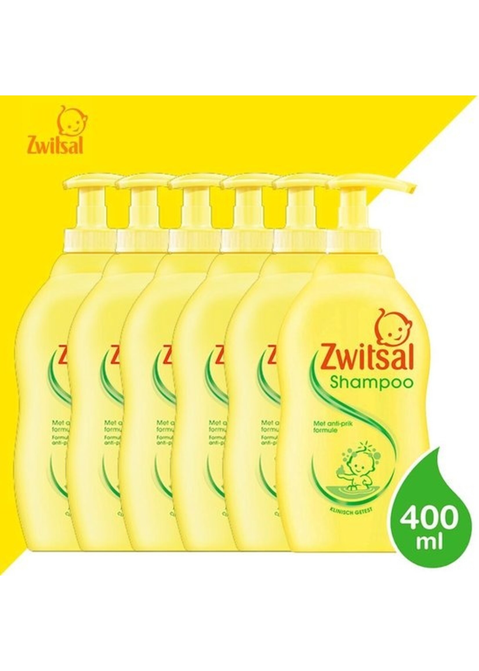 Zwitsal Shampoo Met Anti Prik Formule - 6 x 400 ml - Voordeelverpakking