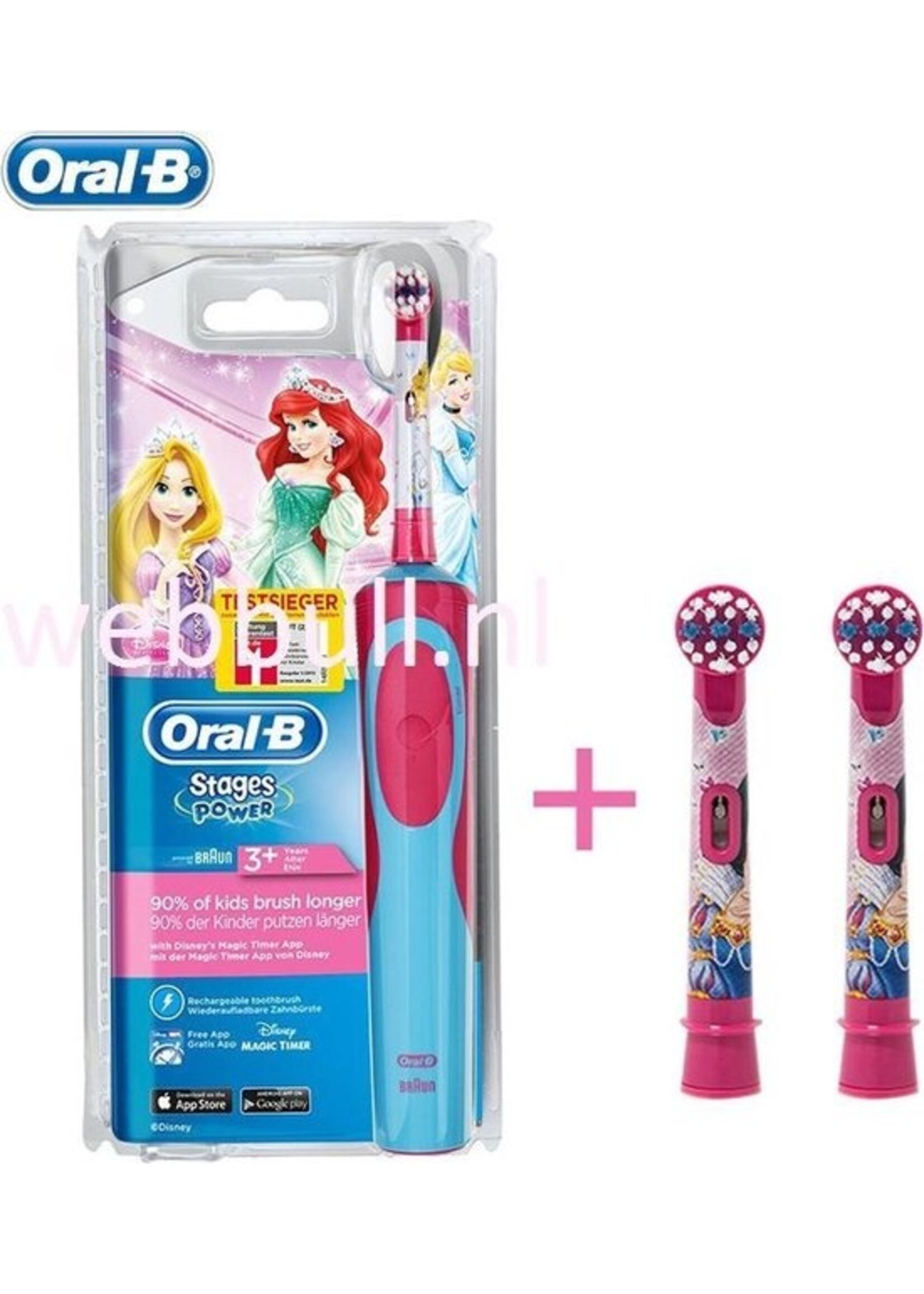 Oralb Braun Oral-B Vitality Kids Princess  + 2 extra   Opzetborstels