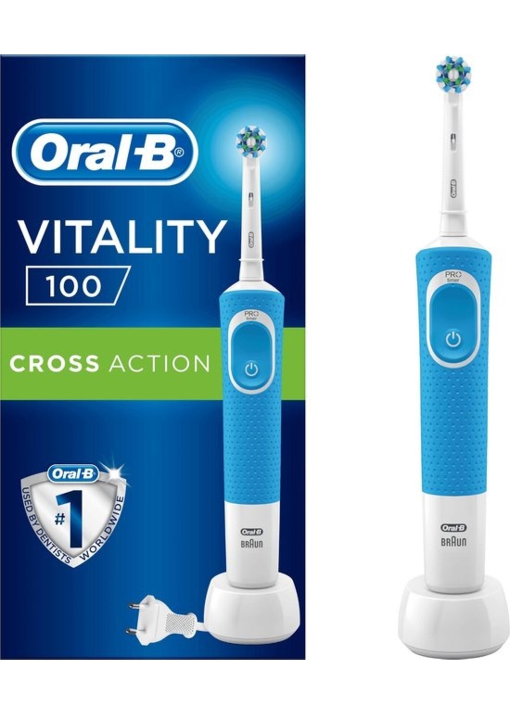 Oralb Braun Oral-B Vitality 100 CrossAction - Blauw - Elektrische Tandenborstel