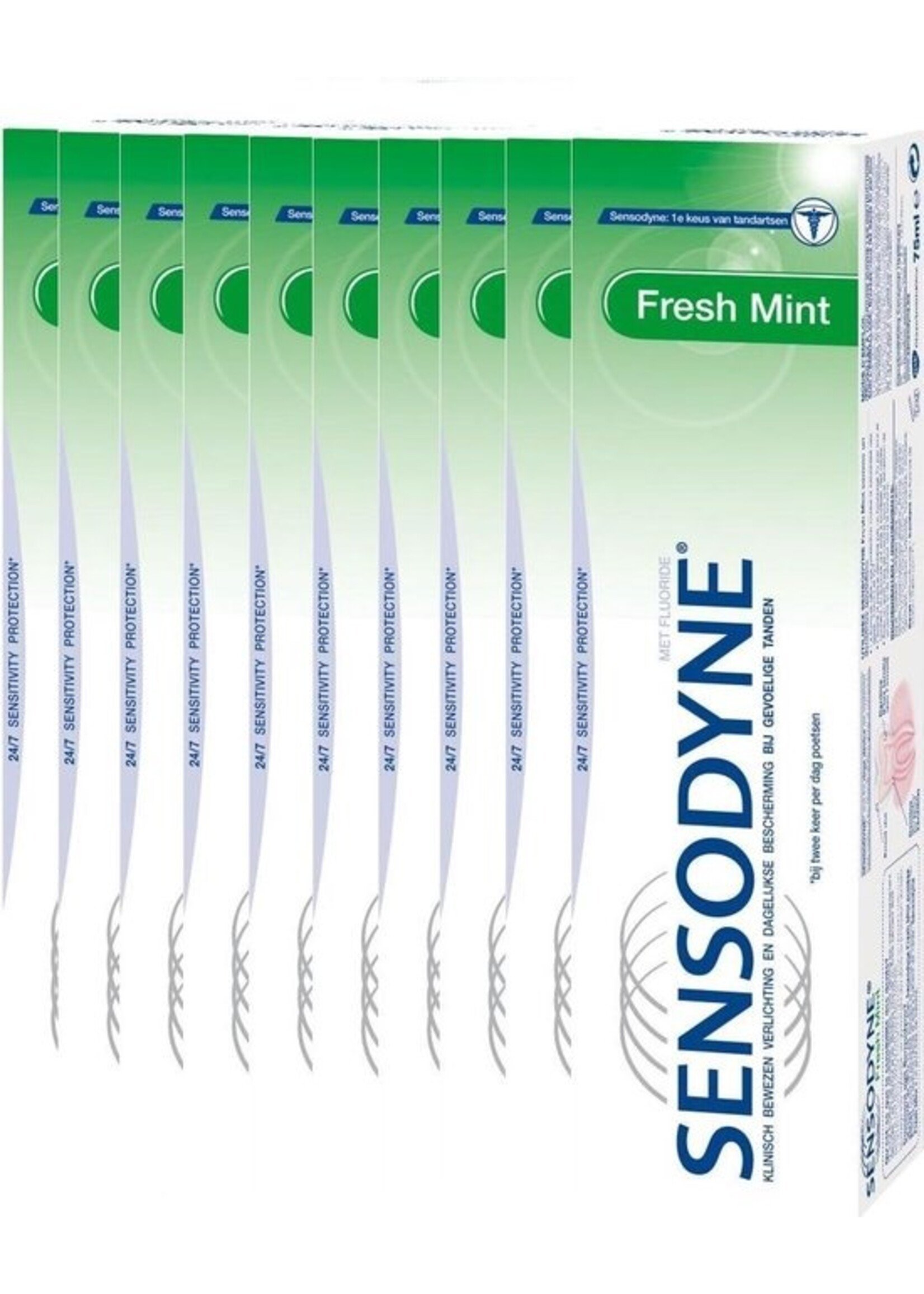 Sensodyne 10 x Sensodyne Freshmint - 75 ml - Tandpasta