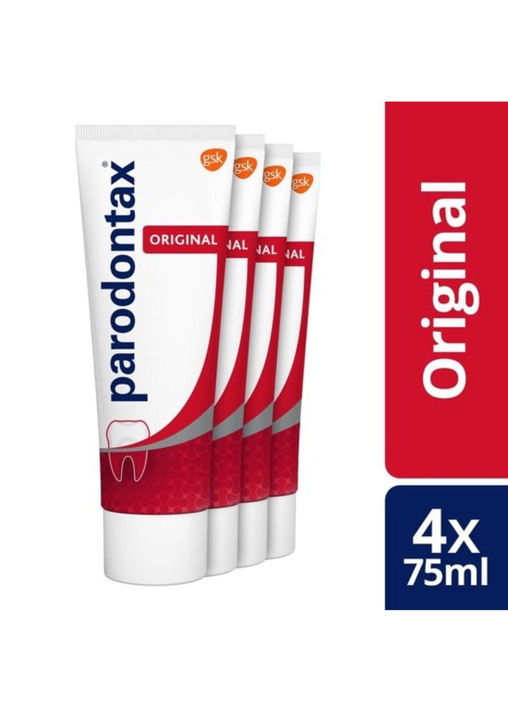 Parodontax Original Fluoride - 4 X 75 ML - Tandpasta - Voordeelverpakking