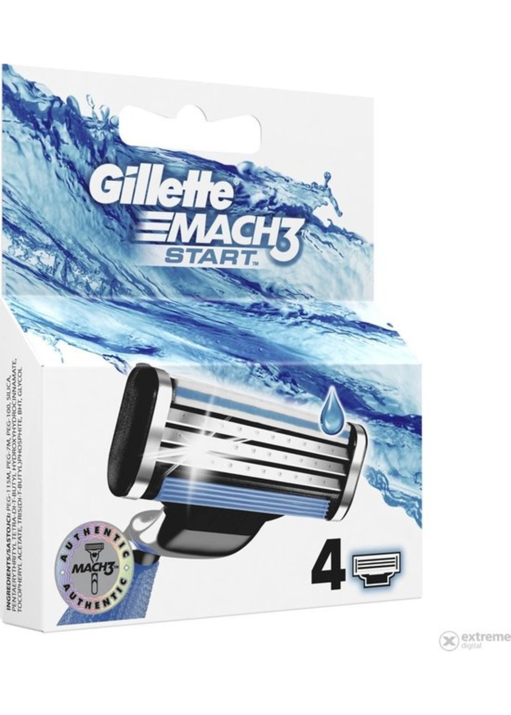Gillette Mach 3 start scheermesjes 4 stuks razer blades