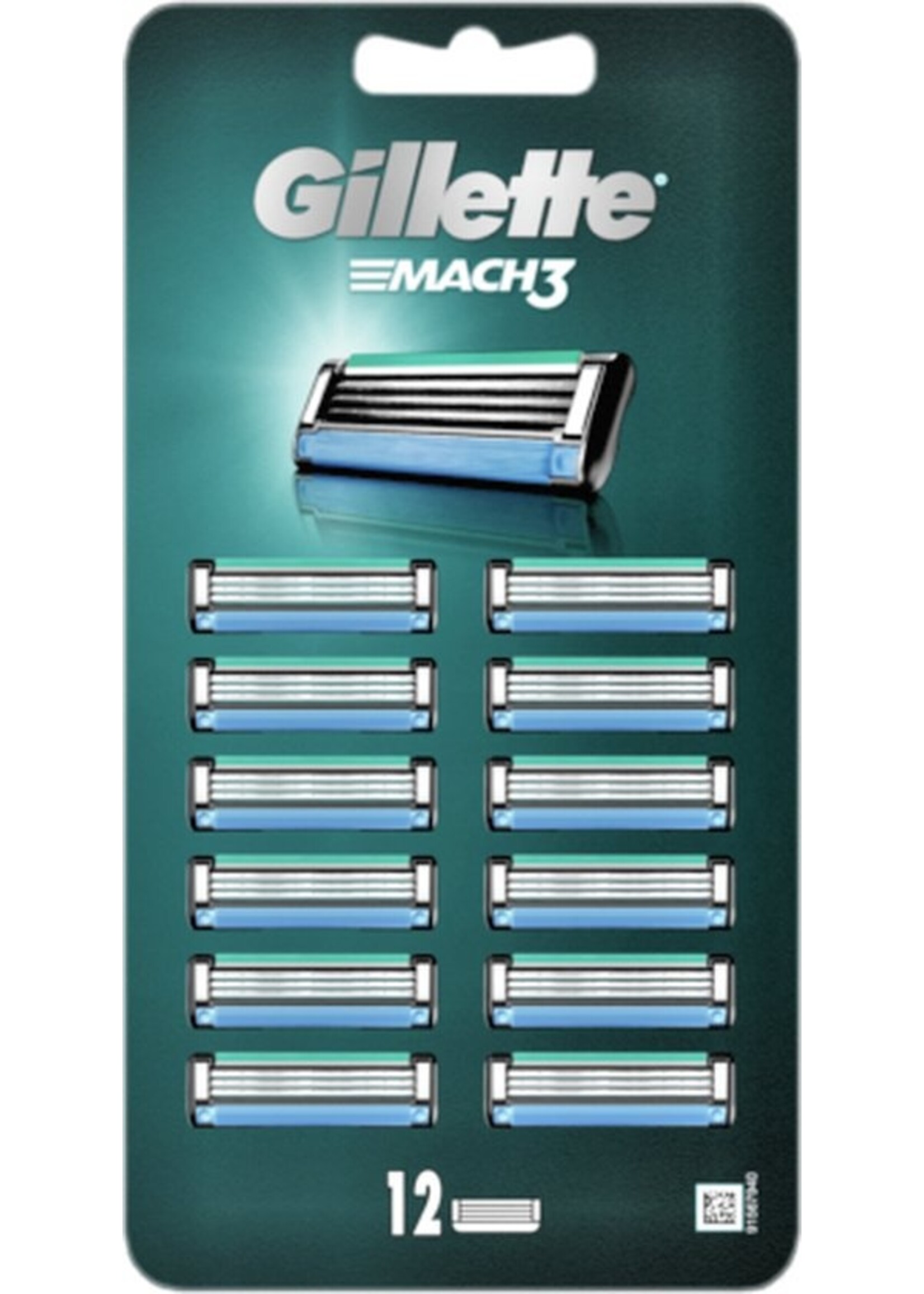 Gillette Mach3 Base-12 stuks-scheermesjes