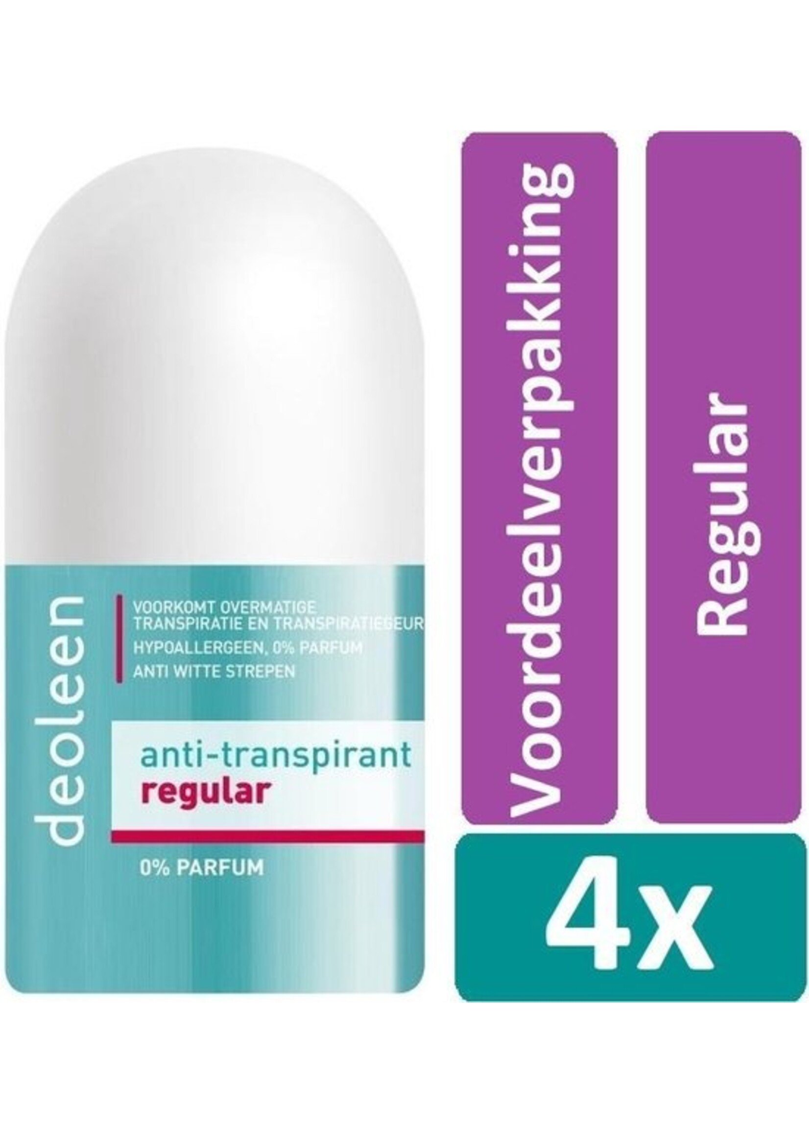 Deoleen Deodorant Roller 50 ml Sensitive 4 Voordeelverpakking