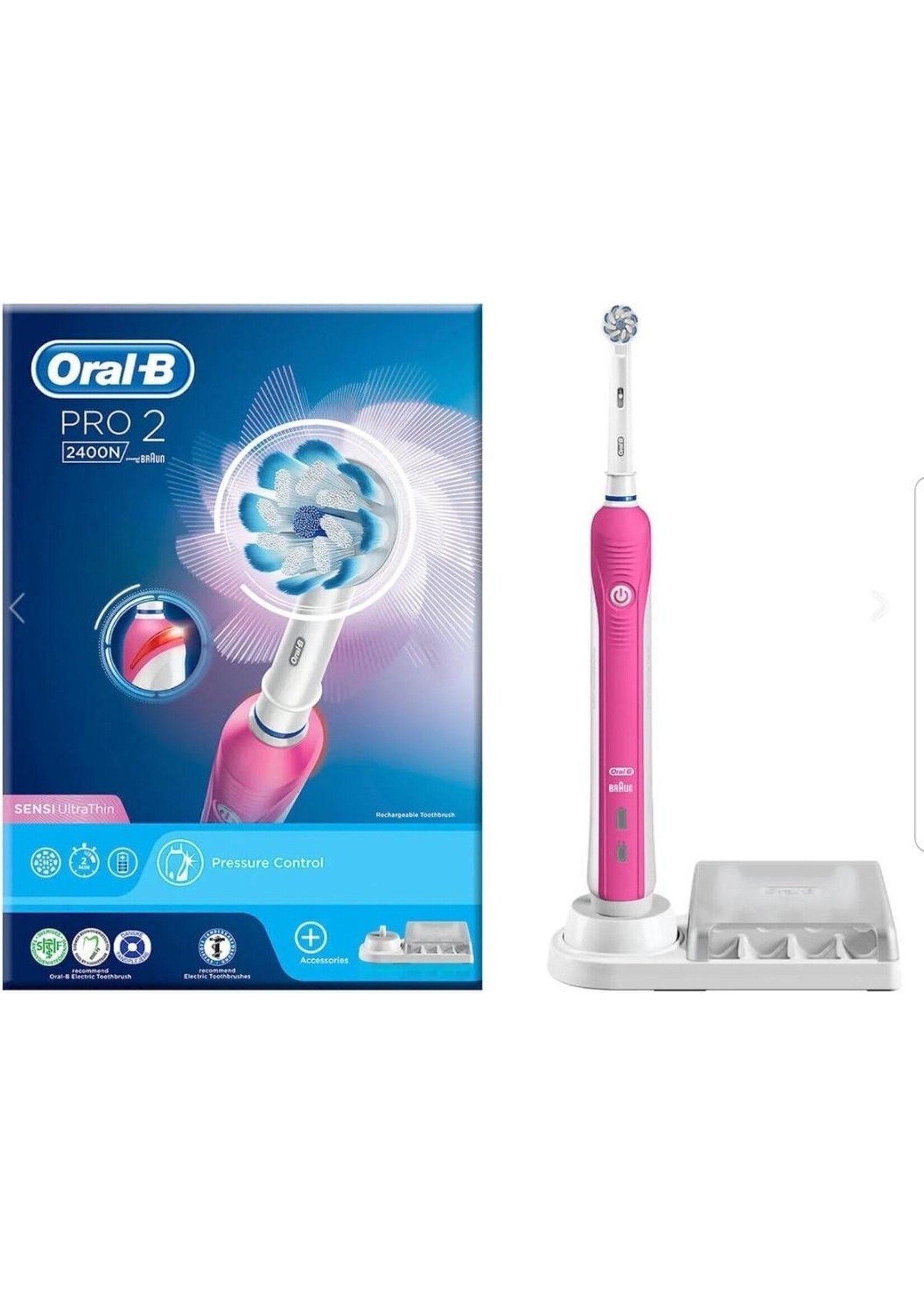 Oralb Braun Oral B PRO 2 2400 N -sensi ultra thin - electrische tandenborstel- pink