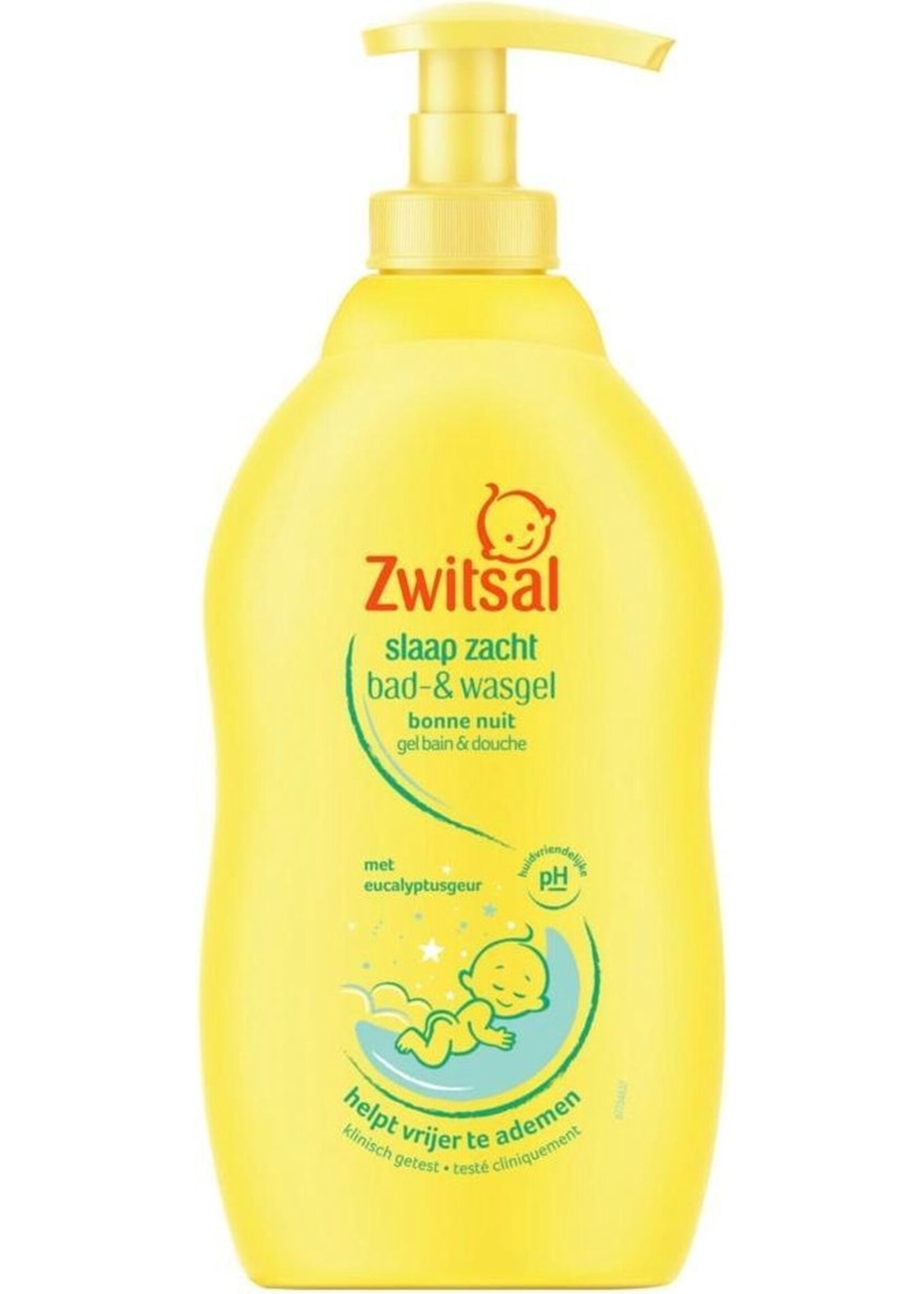 Zwitsal Slaap Zacht Bad- & Wasgel Eucalyptus - 6x 400ml - Voordeelverpakking