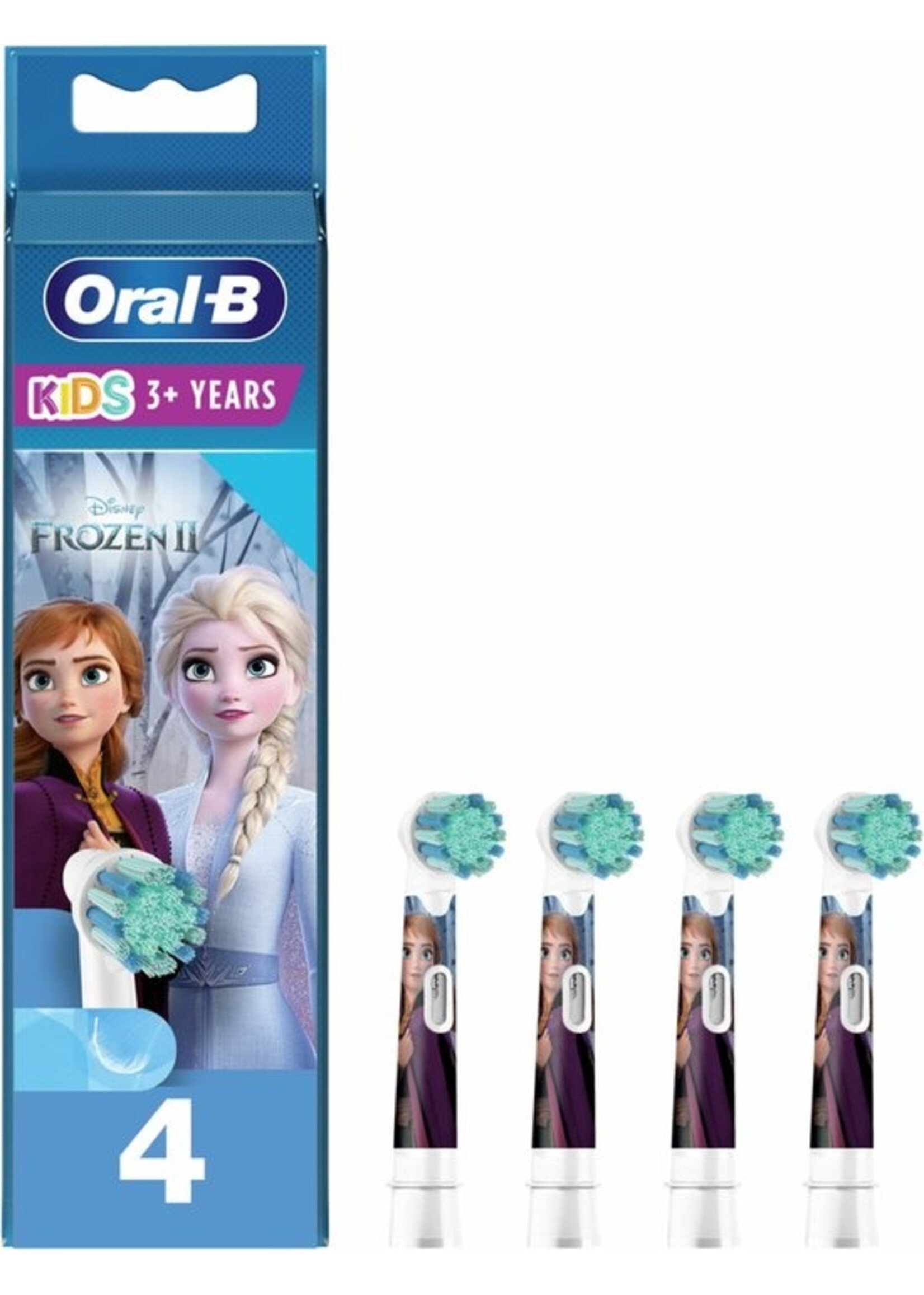 ORAL-B 80352086 - Disney Frozen 2 vervangende opzetborstels - Voor Oral-B elektrische tandenborstel voor kinderen - Set van 4