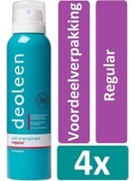 Deoleen Deodorant Spray 150 ml Regular 4 stuks Voordeelverpakking