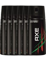 Axe Africa For Men - 6 x 150 ml - Deodorant Spray - Voordeelverpakking