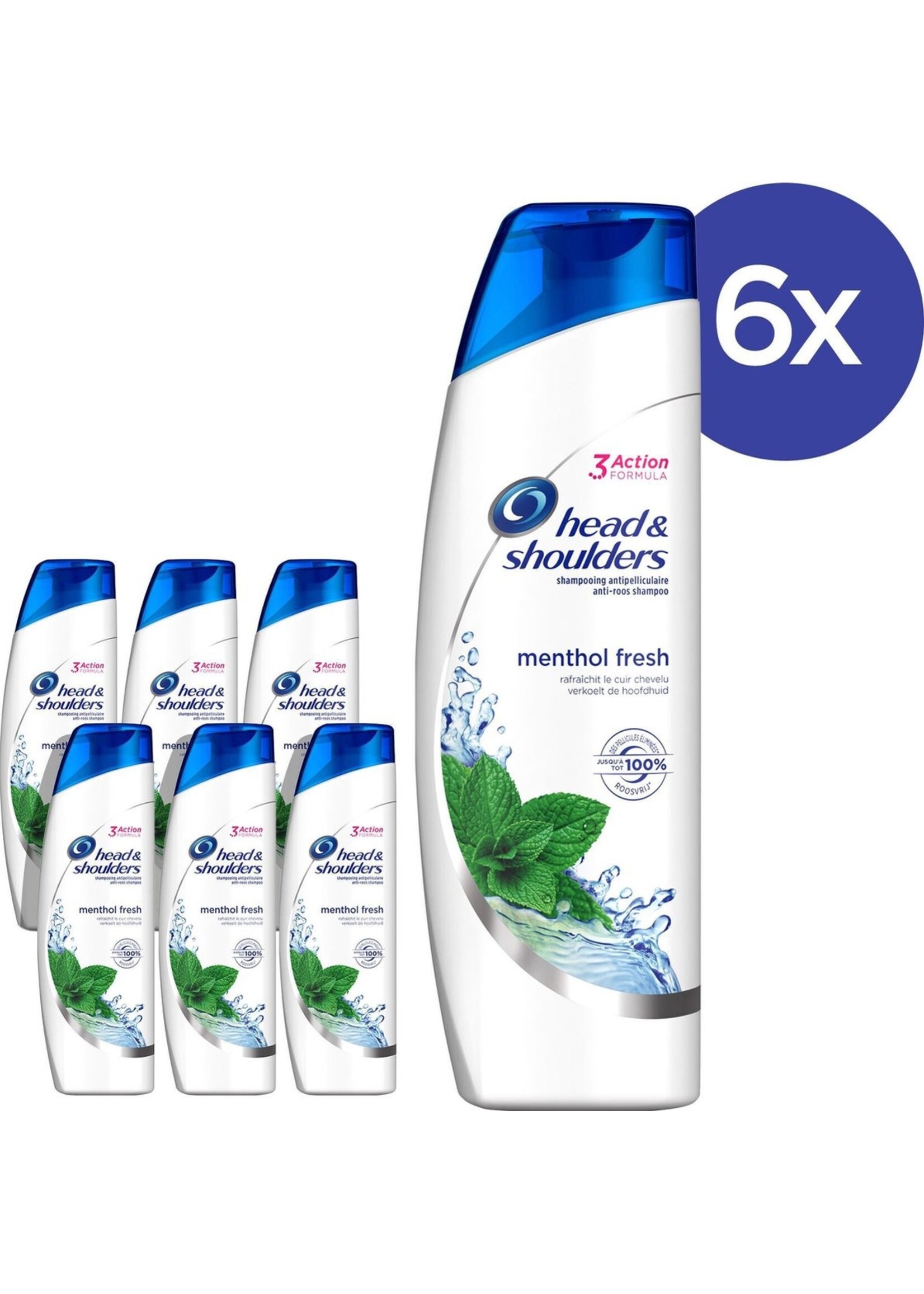 Head & Shoulders Menthol Fresh - Voordeelverpakking 6x280ml - Shampoo