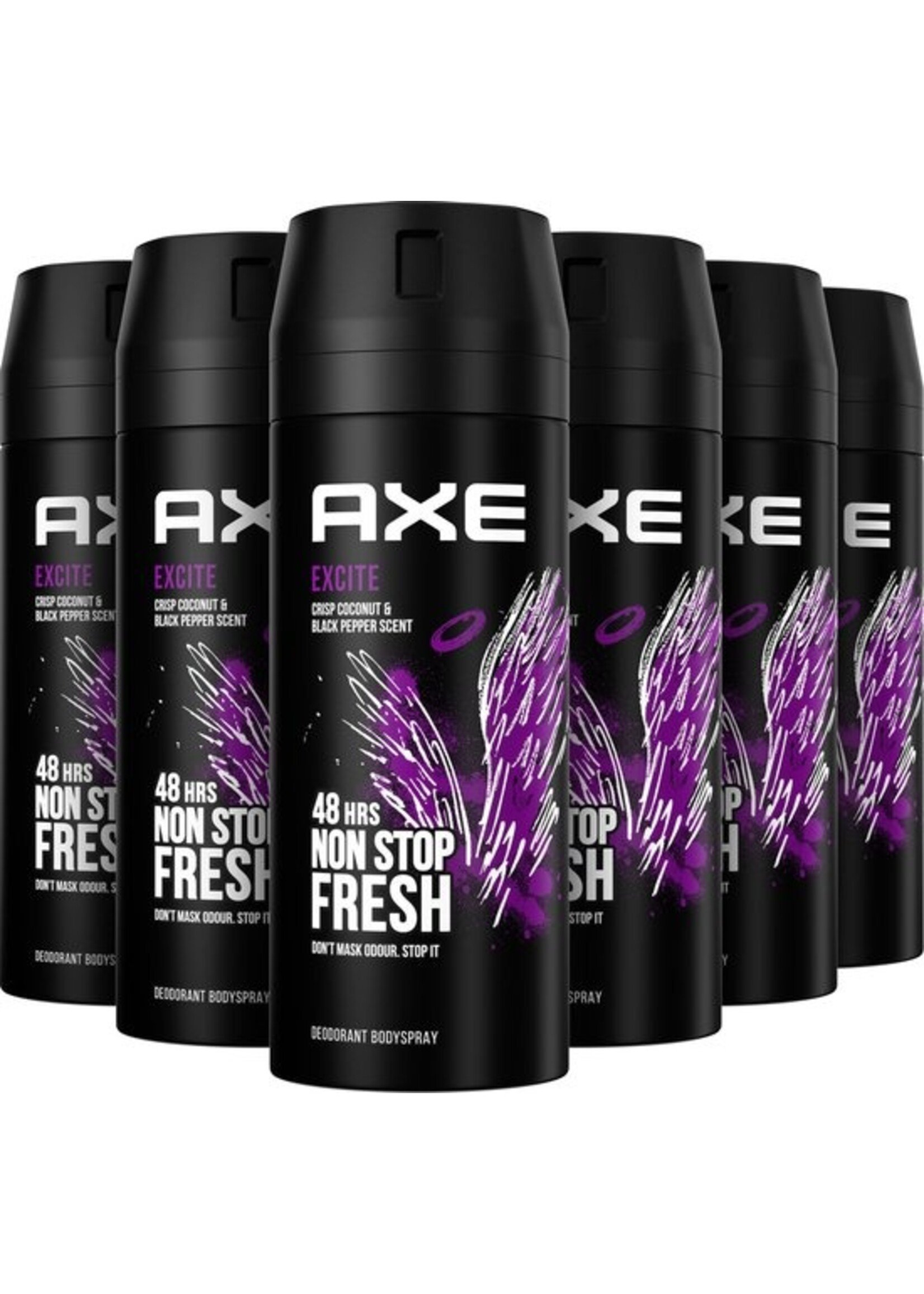 Axe Excite Bodyspray Deodorant - 6 x 150 ml - Voordeelverpakking