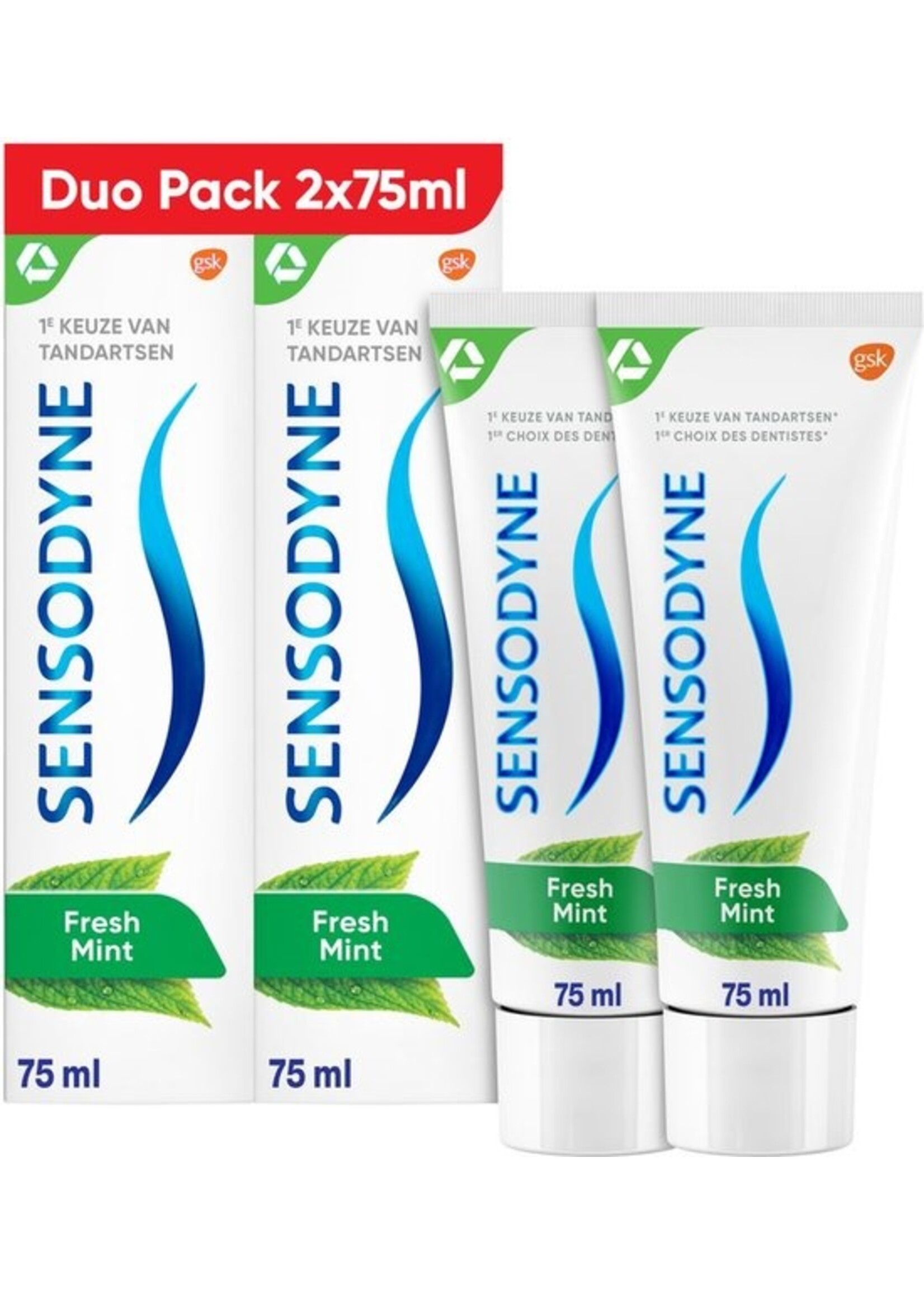 Sensodyne Freshmint Tandpasta Duo Pack 2 x 75 ml