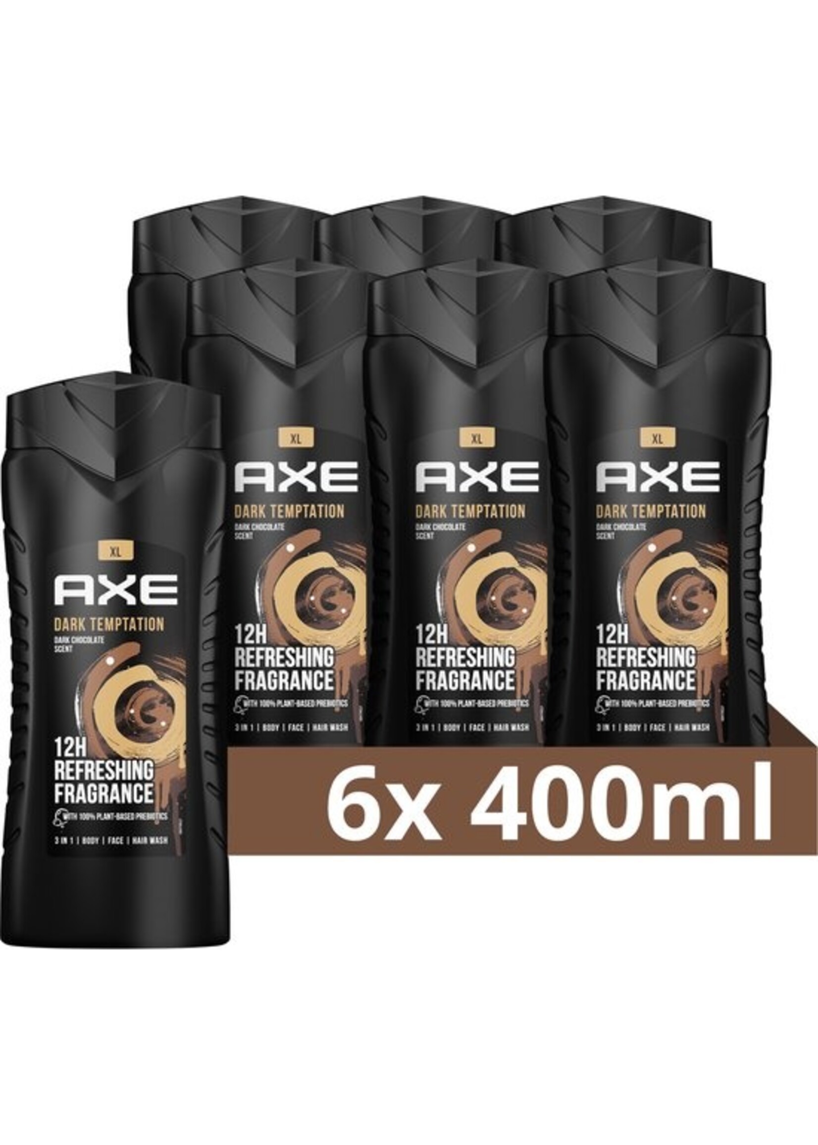 Axe Dark Temptation Douchegel - 6 x 400 ml - Voordeelverpakking