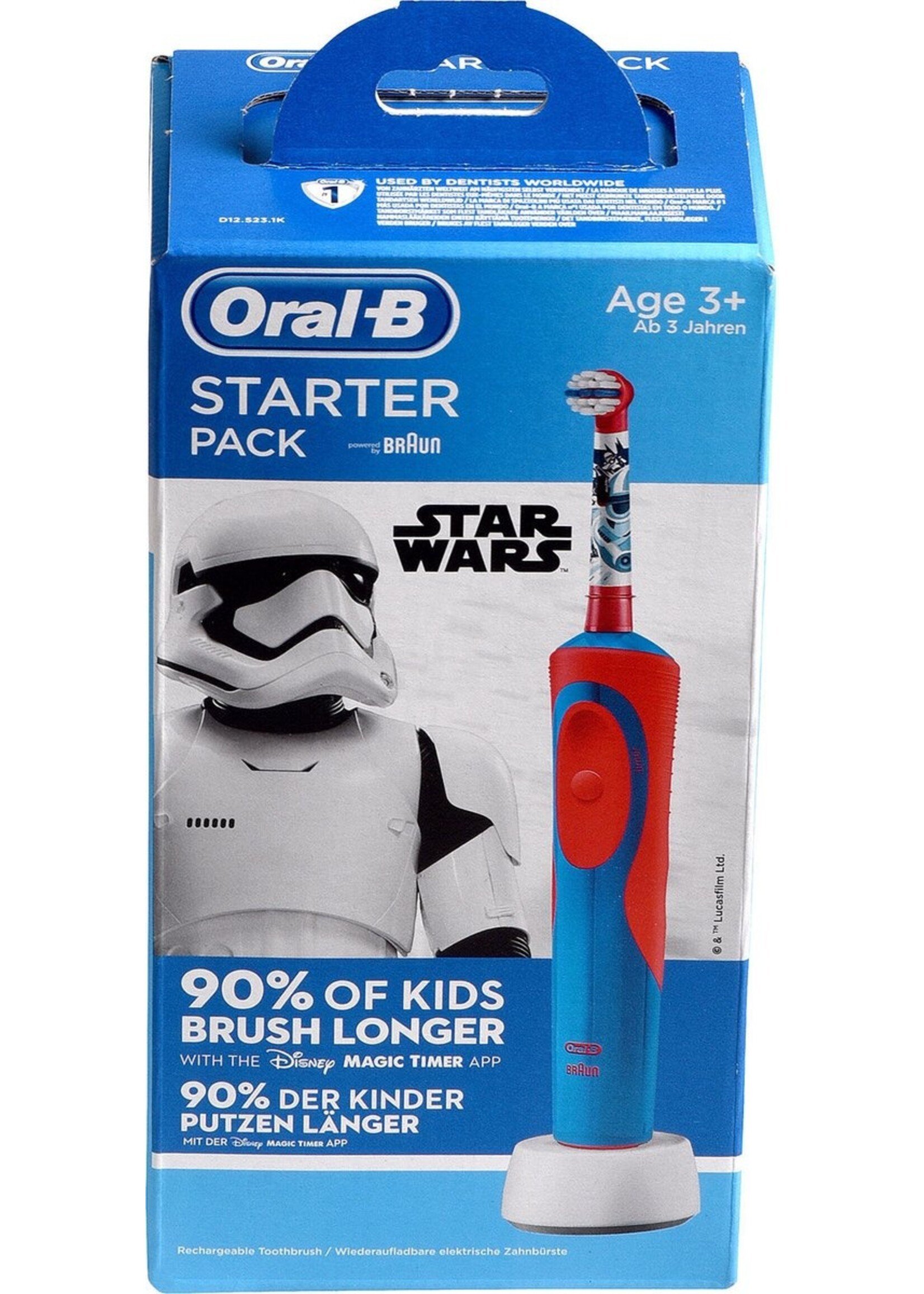 Oralb Braun Oral-B Vitality Star Wars - Elektrische Tandenborstel Voor Kinderen - 1 Handvat en 1 Opzetborstels