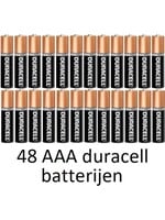 48 stuks AAA Duracell alkaline batterijen