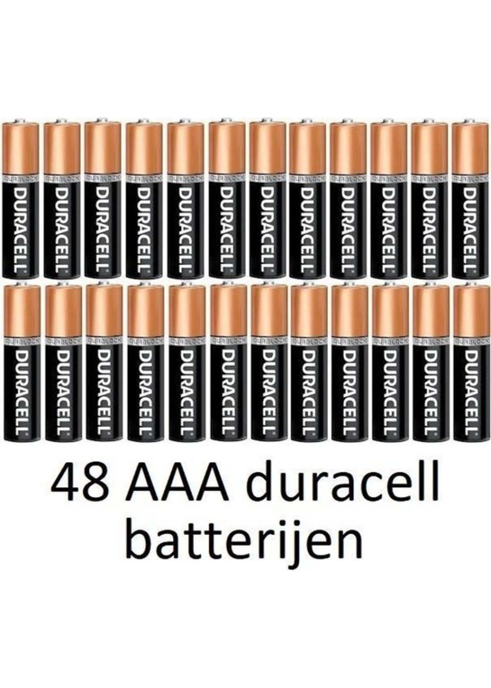 48 stuks AAA Duracell alkaline batterijen