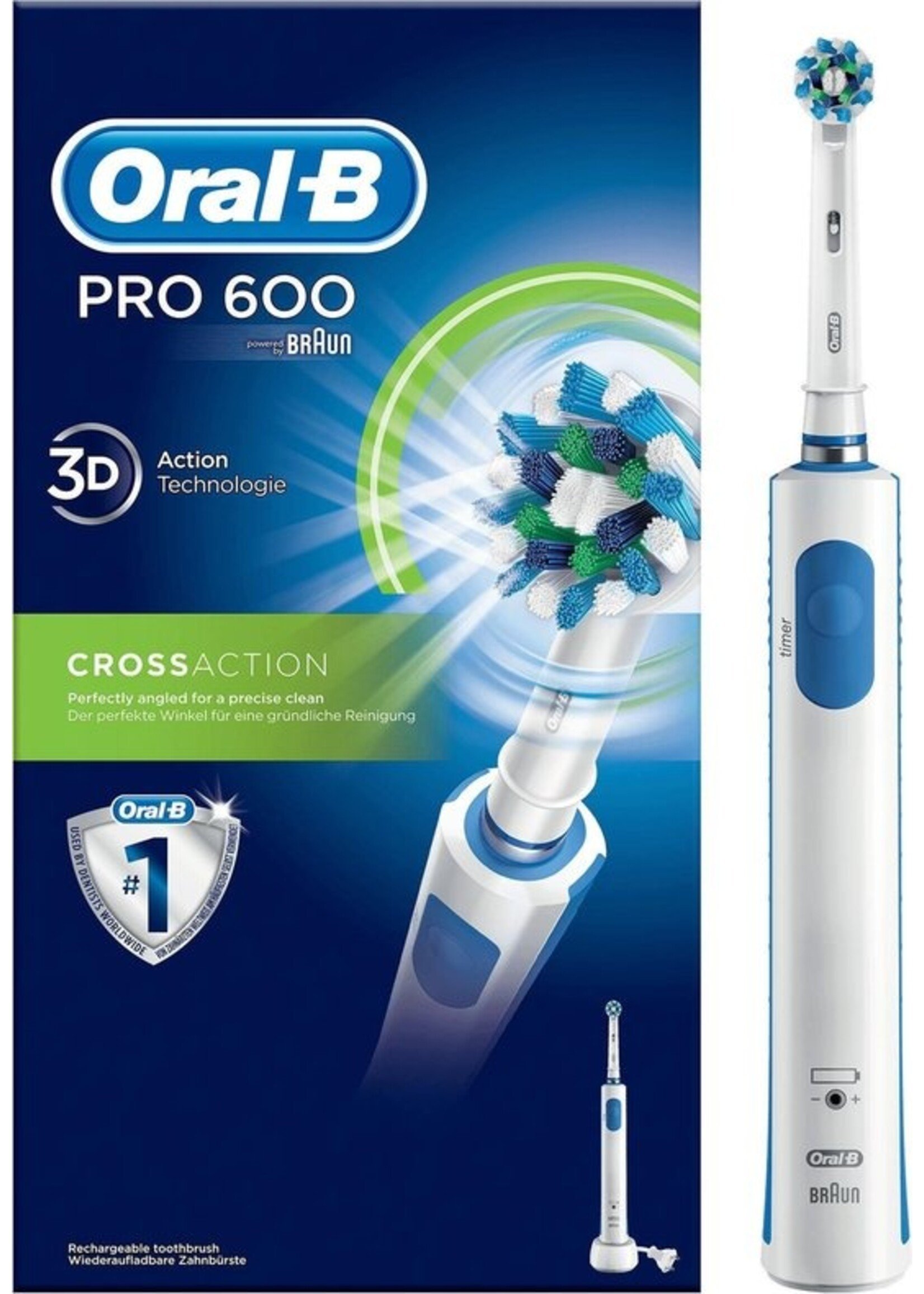 Oral-B PRO600 - Cross Action - Elektrische tandenborstel