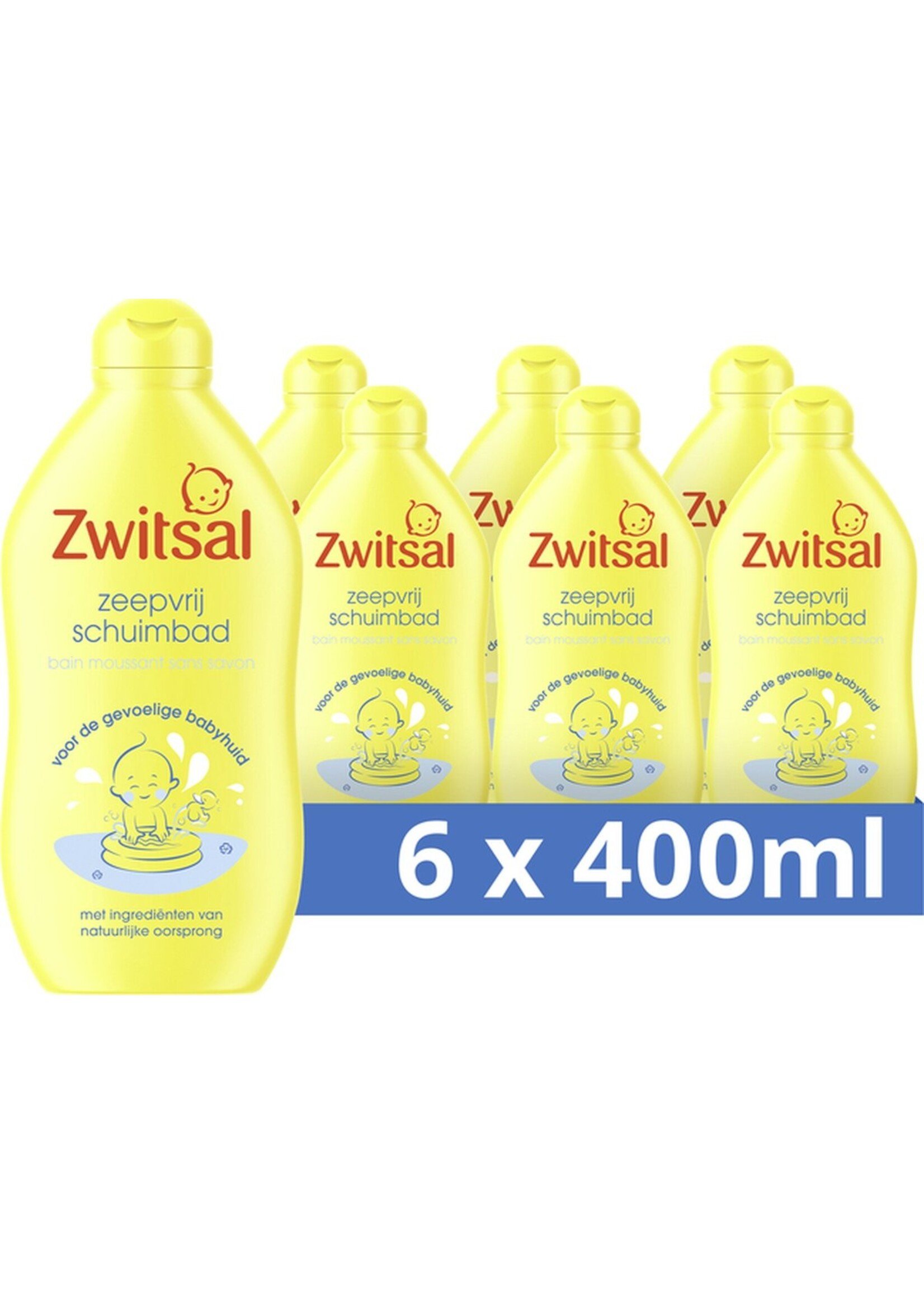 Zwitsal Baby Zeepvrij Schuimbad - 6 x 400 ml - Voordeelverpakking