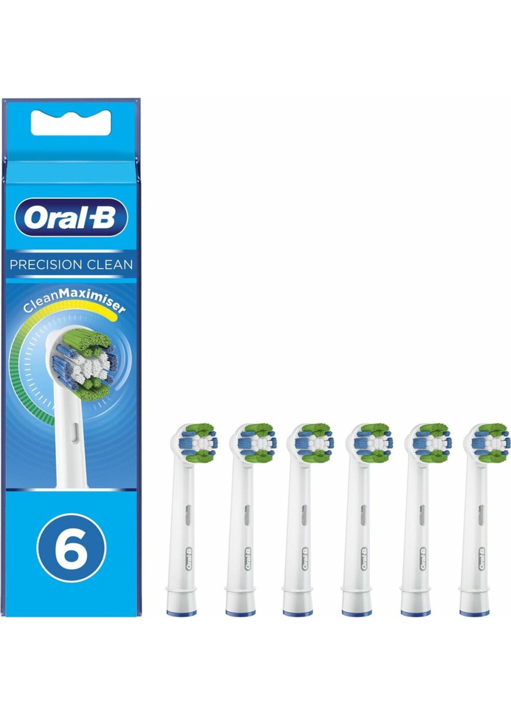 Oralb Braun Oral-B Precision Clean Opzetborstel Met CleanMaximiser-technologie, Verpakking Van 6 Stuks