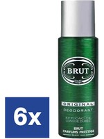 Brut - Deospray  - Original - 6 x 200 ml - Voordeelverpakking