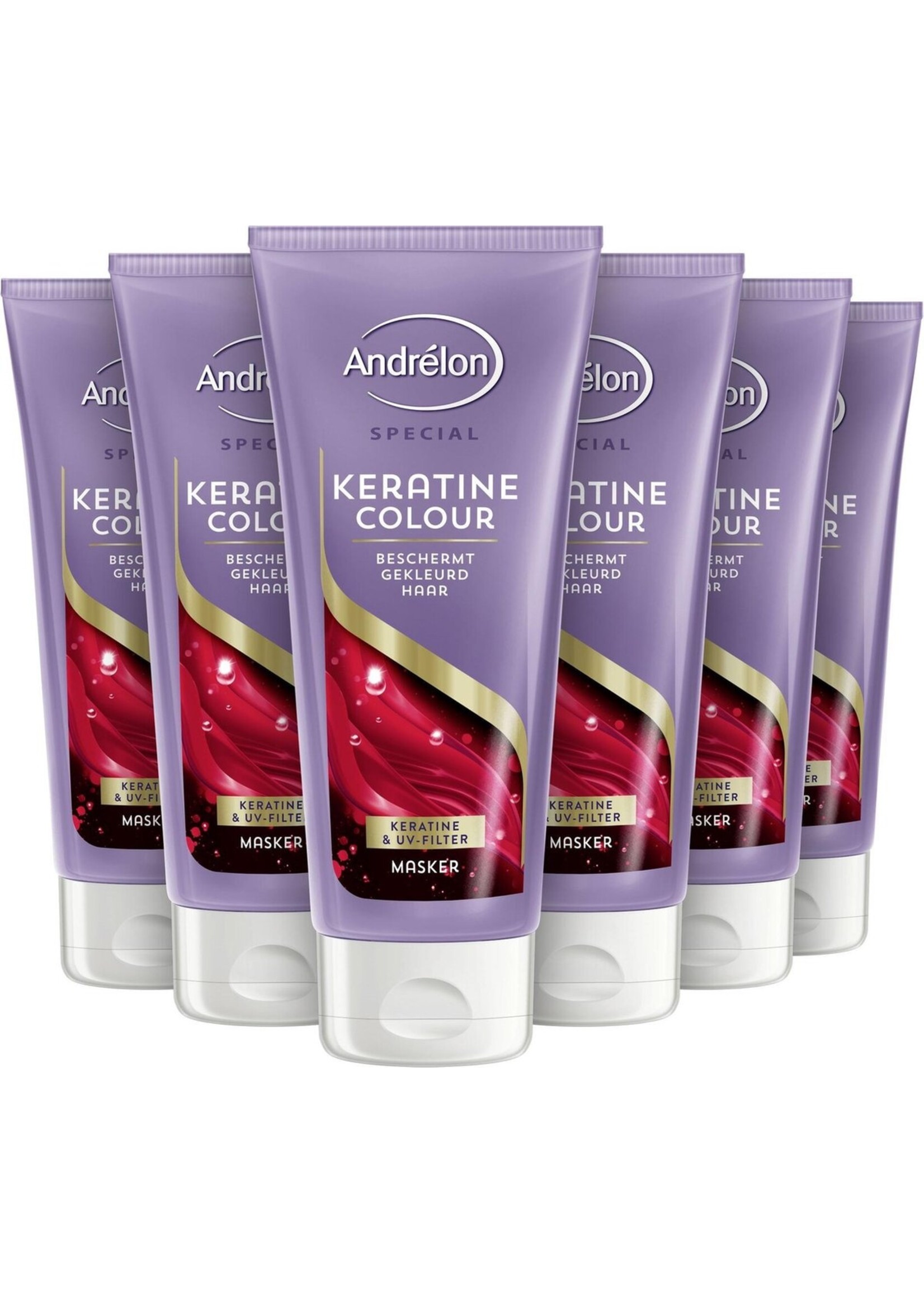 Andrélon Special Haarmasker Keratine voor gekleurd haar - 6 x 180 ml - Voordeelverpakking