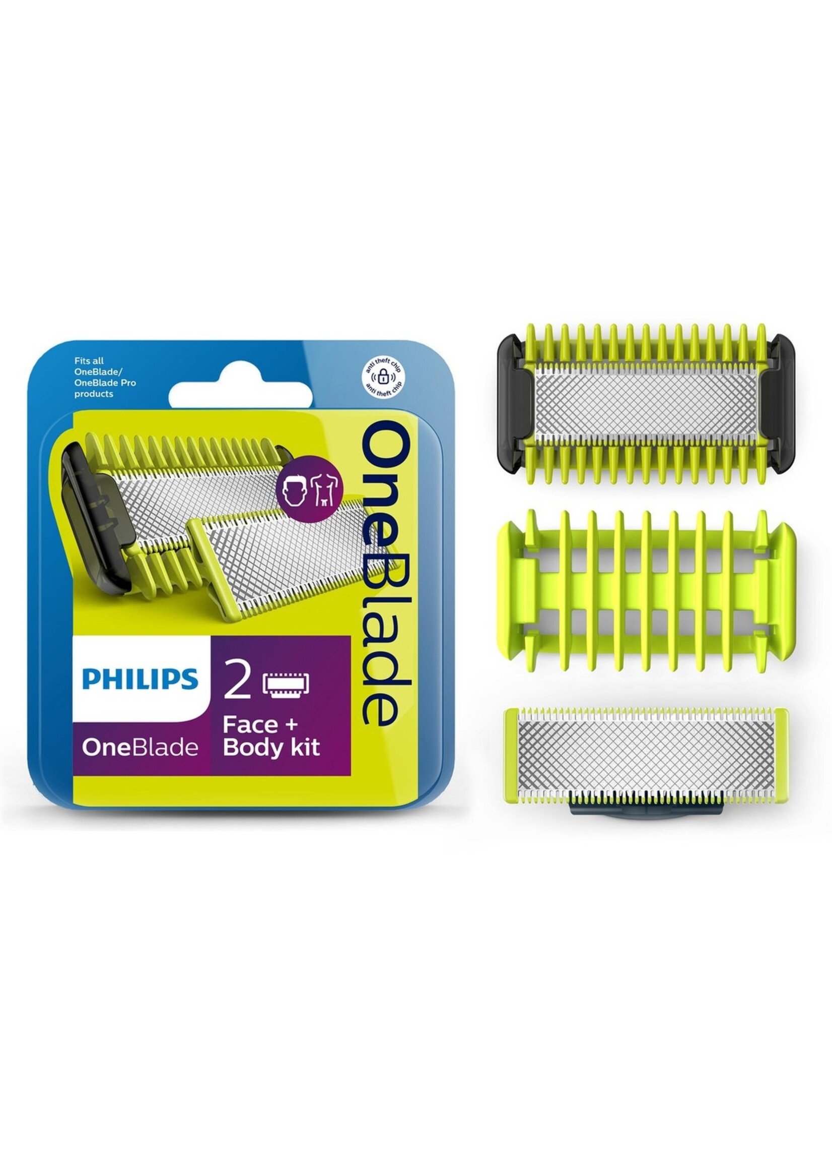 Philips Philips OneBlade Original Blade QP620/50 - Vervangmesjes Body Kit - 2 stuks