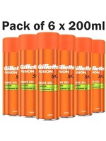 GILLETTE Gillette Fusion5 Ultra Sensitive Scheergel Mannen - 6x200ml Voordeelverpakking