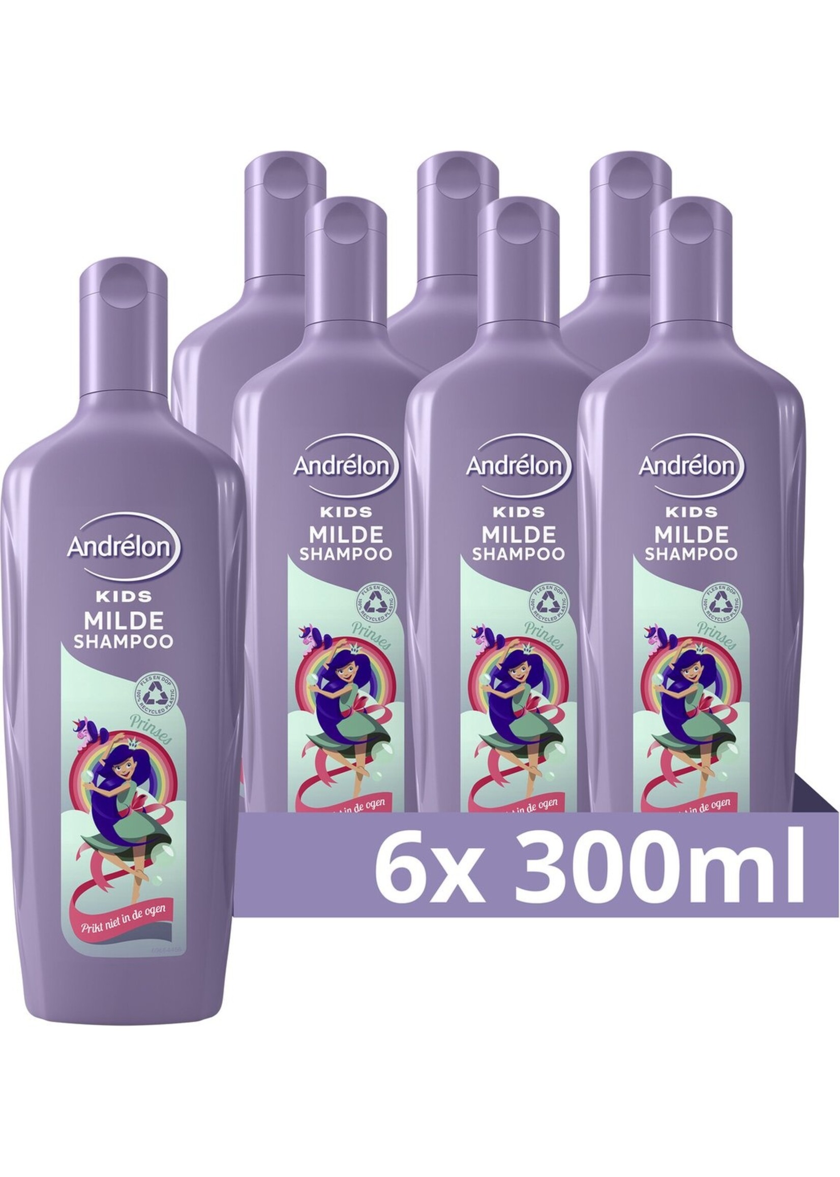 Andrélon Kids Prinses Milde Shampoo - 6 x 300 ml - Voordeelverpakking