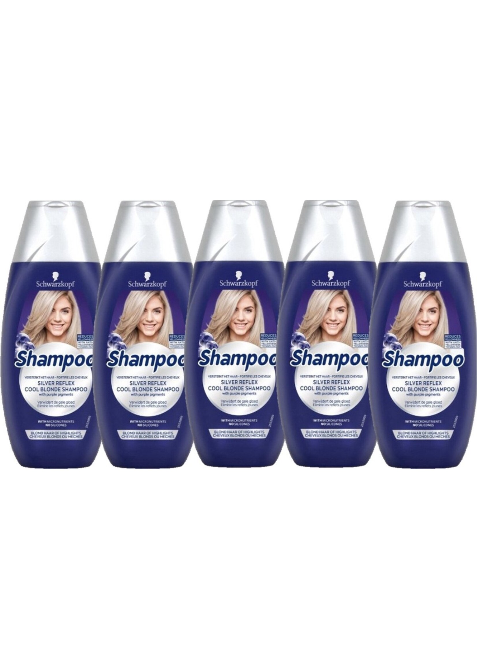 Schwarzkopf Reflex Silver Shampoo 5x 250ml - Voordeelverpakking