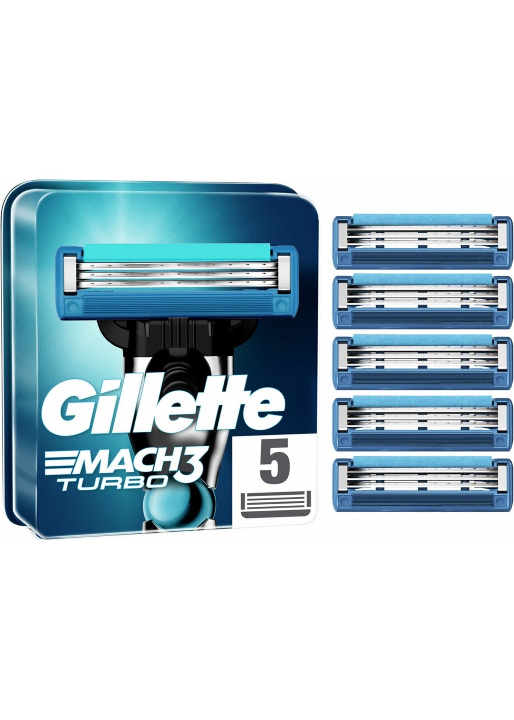 GILLETTE Gillette Mach3 Turbo - 5 Stuks - Scheermesjes