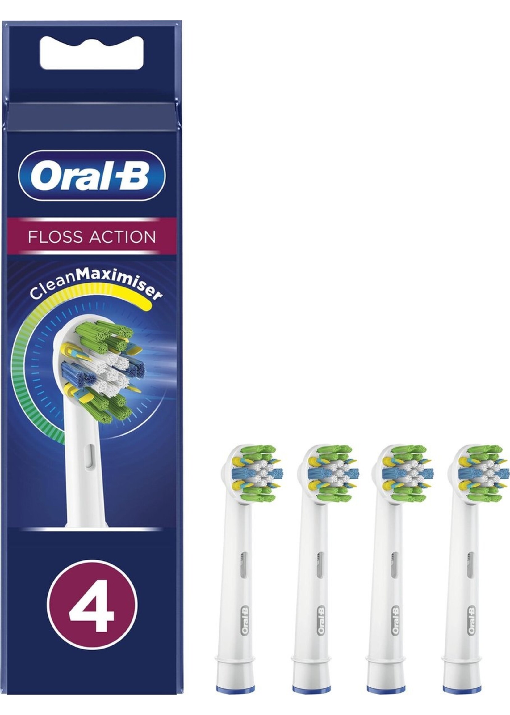 Oralb Braun Oral-B FlossAction - Met CleanMaximiser-technologie - Opzetborstels - 4 Stuks