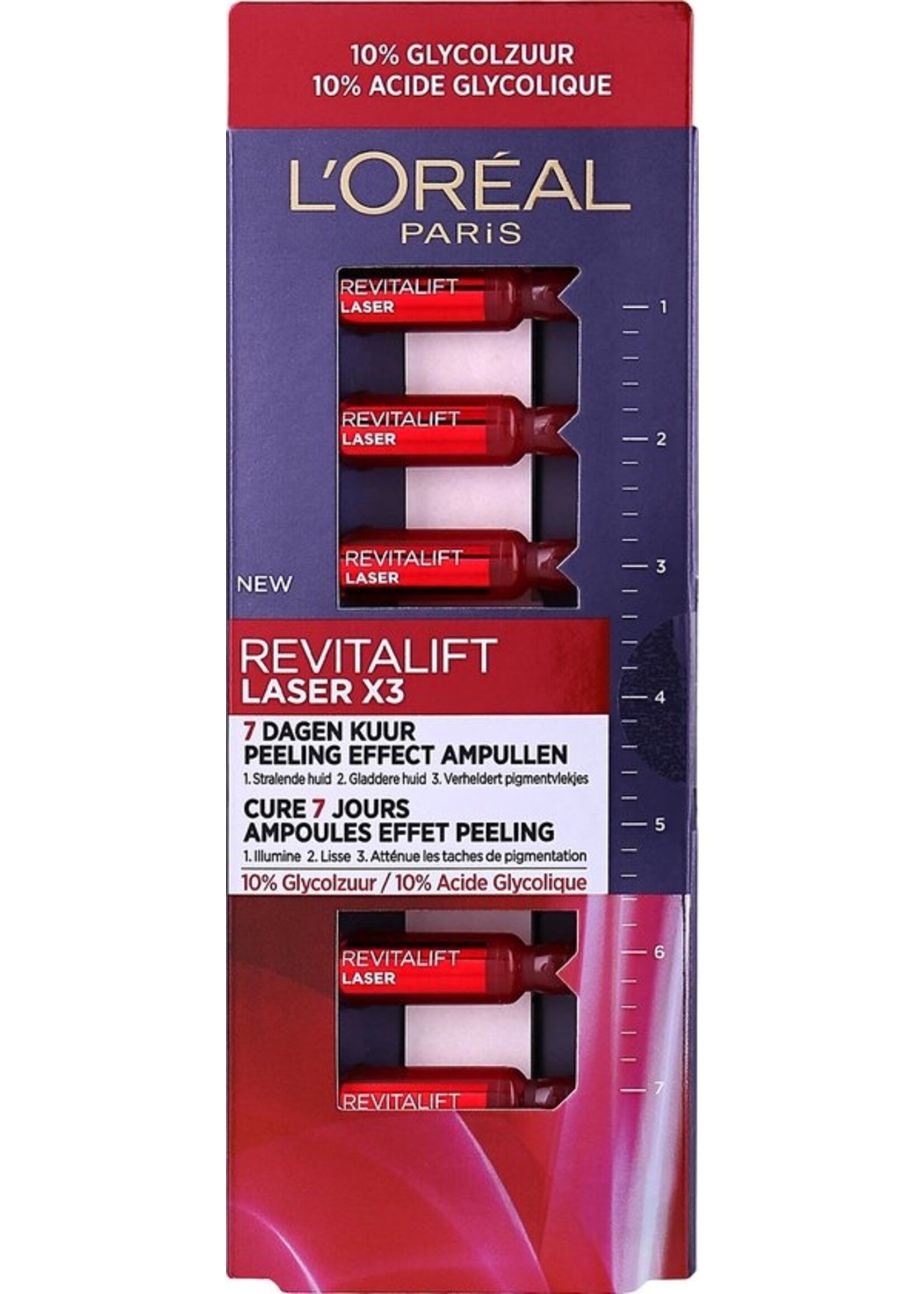 L'Oréal  L'Oréal Paris Revitalift Laser X3 Peeling Effect Ampullen - 7 Daagse Kuur