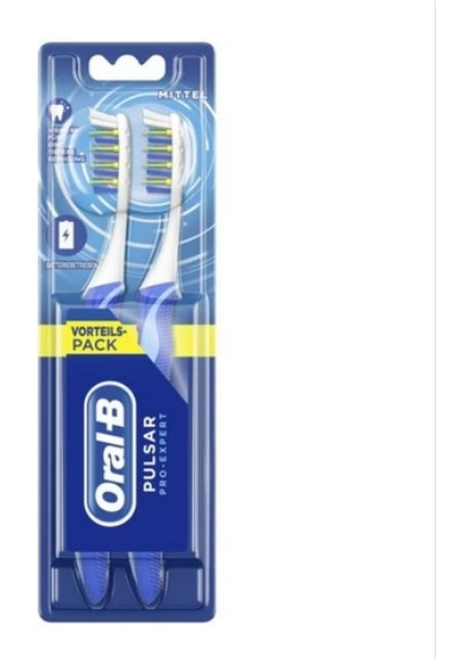 Oralb Braun Oral b tandenborstel pulsar medium 2 stuks