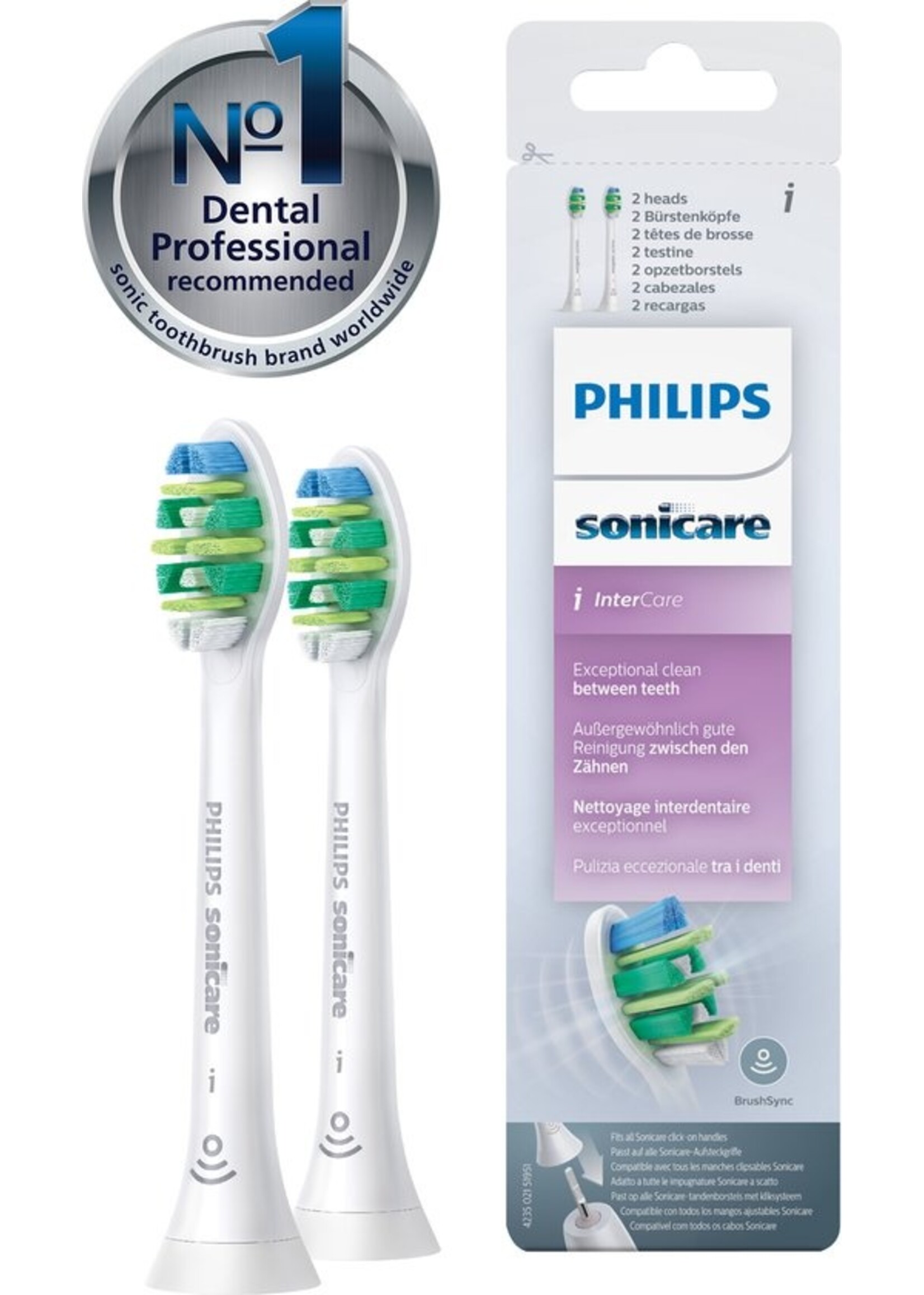 Philips Philips Sonicare InterCare standaard HX9002/10 - Opzetborstel - 2 stuks