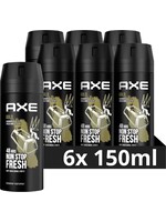 Axe Gold Bodyspray Deodorant - 6 x 150 ml - Voordeelverpakking