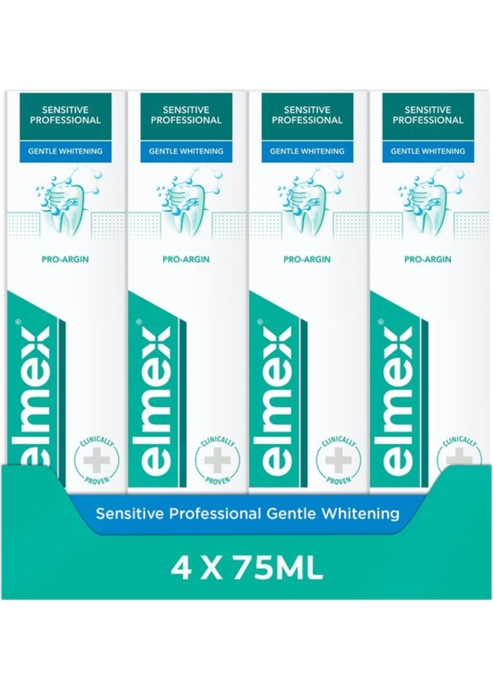 Elmex Tandpasta Sensitive Professional Whitening 12 x 75ml - Voordeelverpakking