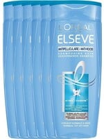 L'Oréal  L'Oréal Paris Elsève Anti-Roos Verzorgende Shampoo - Normaal tot Vet Haar - 6 x 250ml - Voordeelverpakking