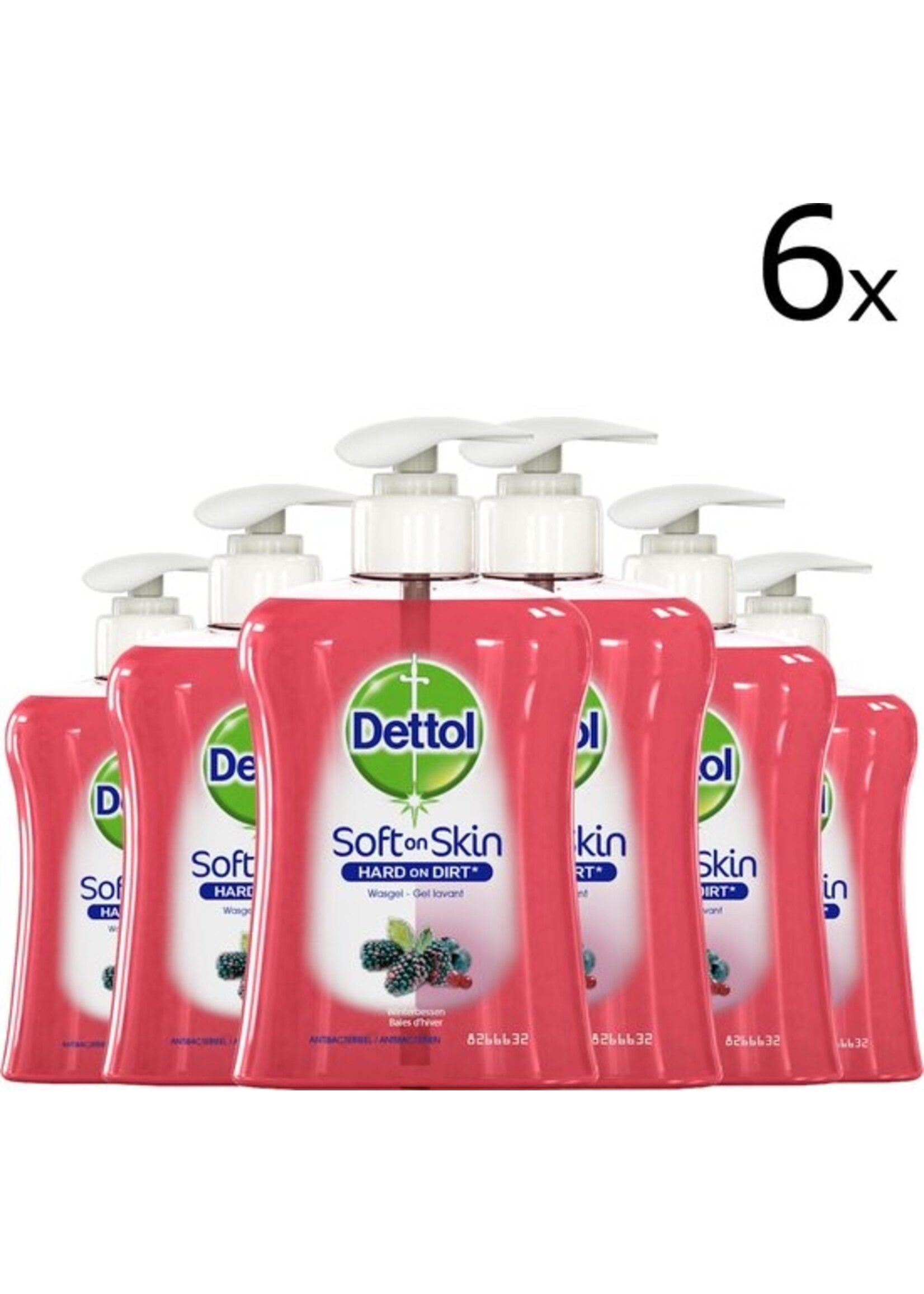 Dettol - Handzeep - Winterbessen - 250ml x6 - Grootverpakking