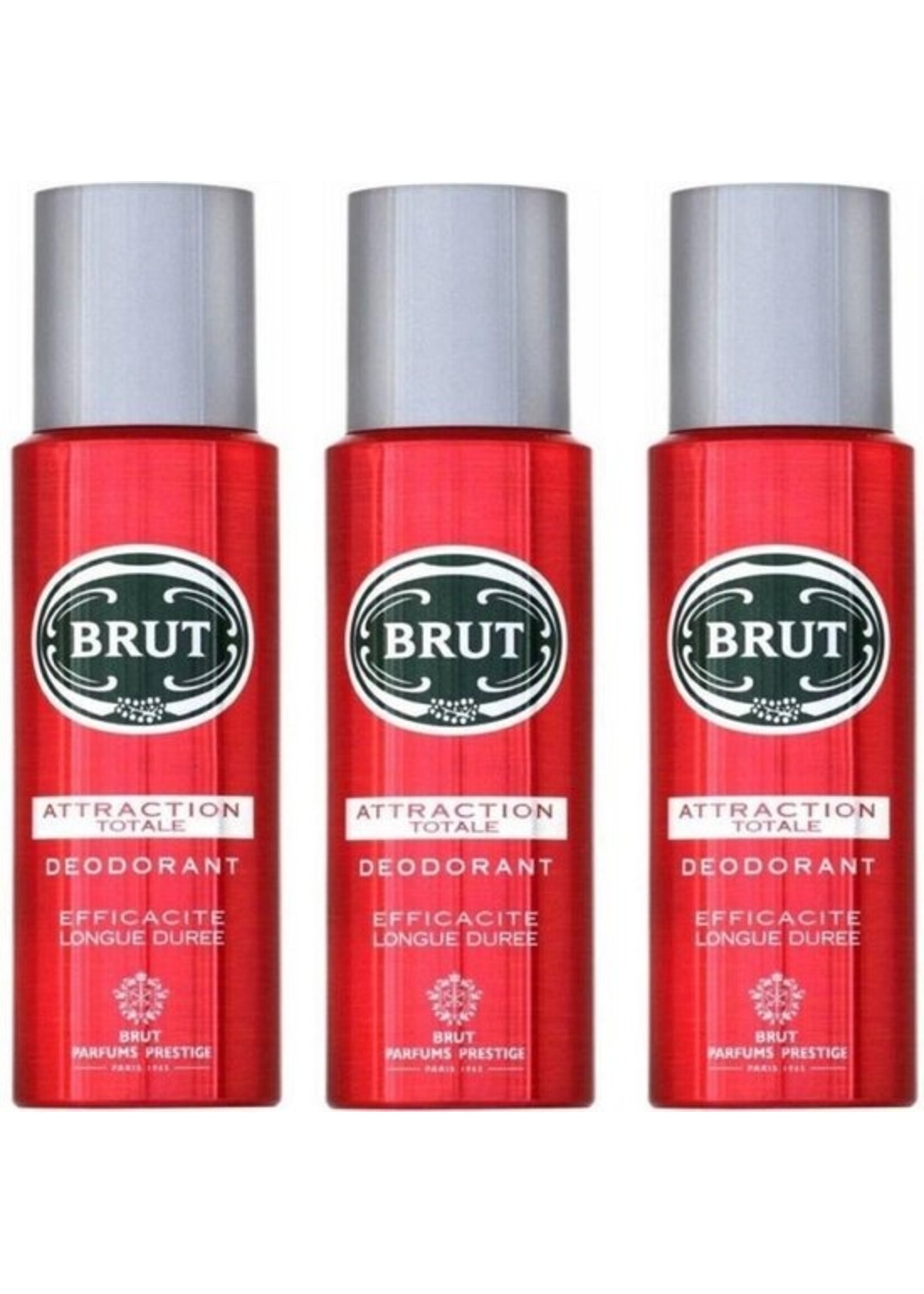 Brut Attraction Totale Deodorant Spray - 3 Pack