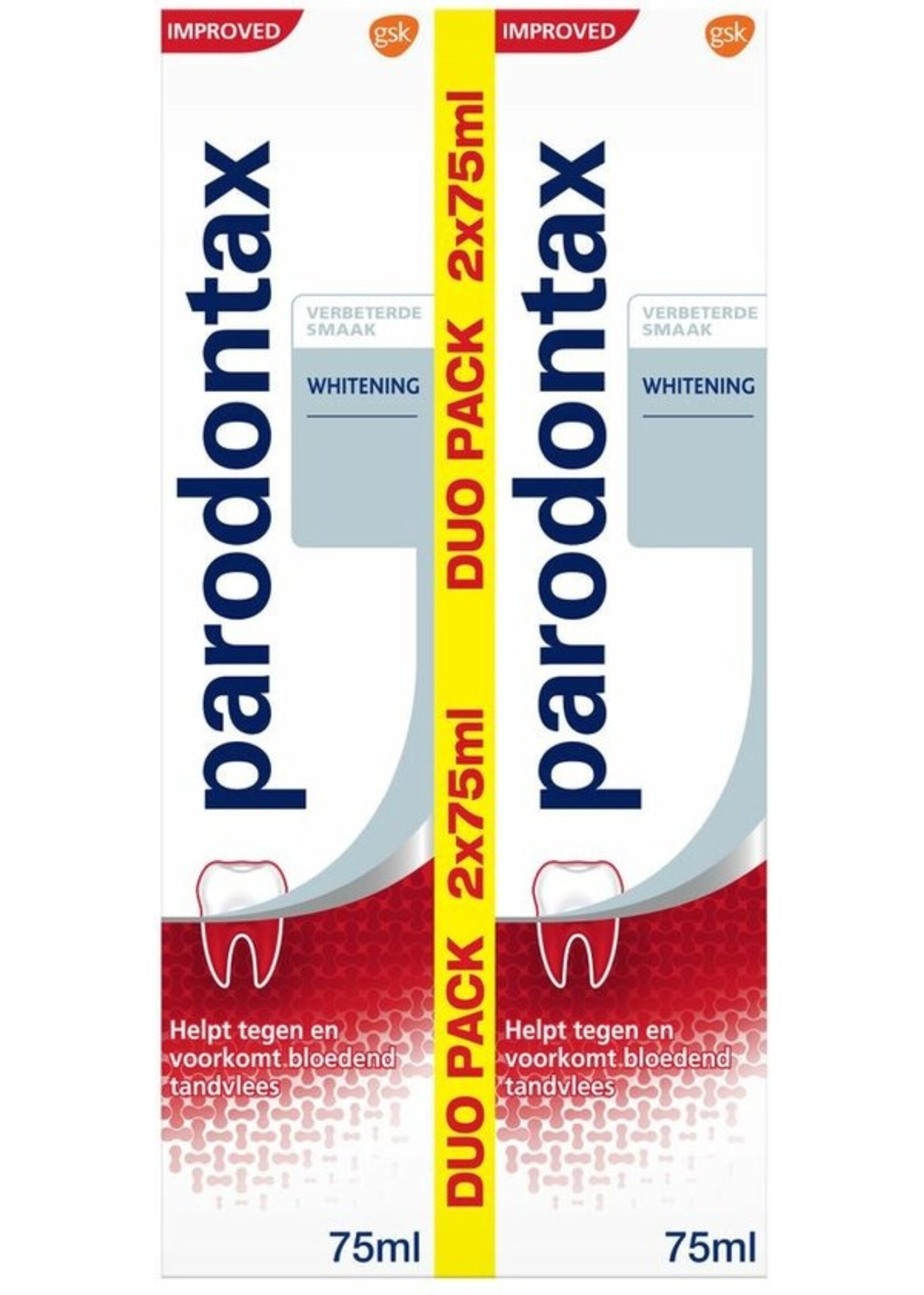 3x Parodontax Tandpasta Whitening tegen Bloedend Tandvlees 2 x 75 ml