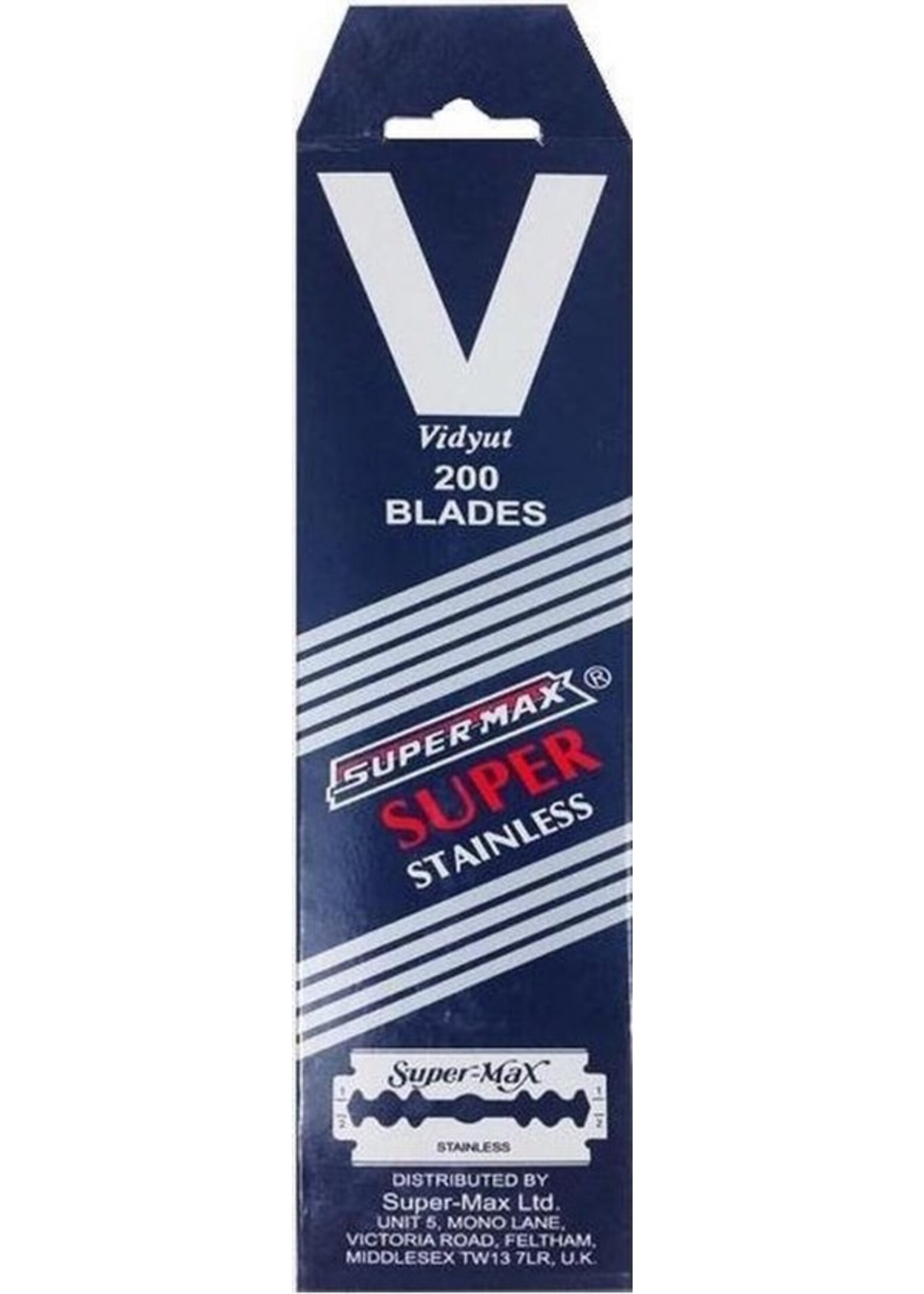 SuperMax Super Stainless Double Edge Razor Blades (200 Blades)