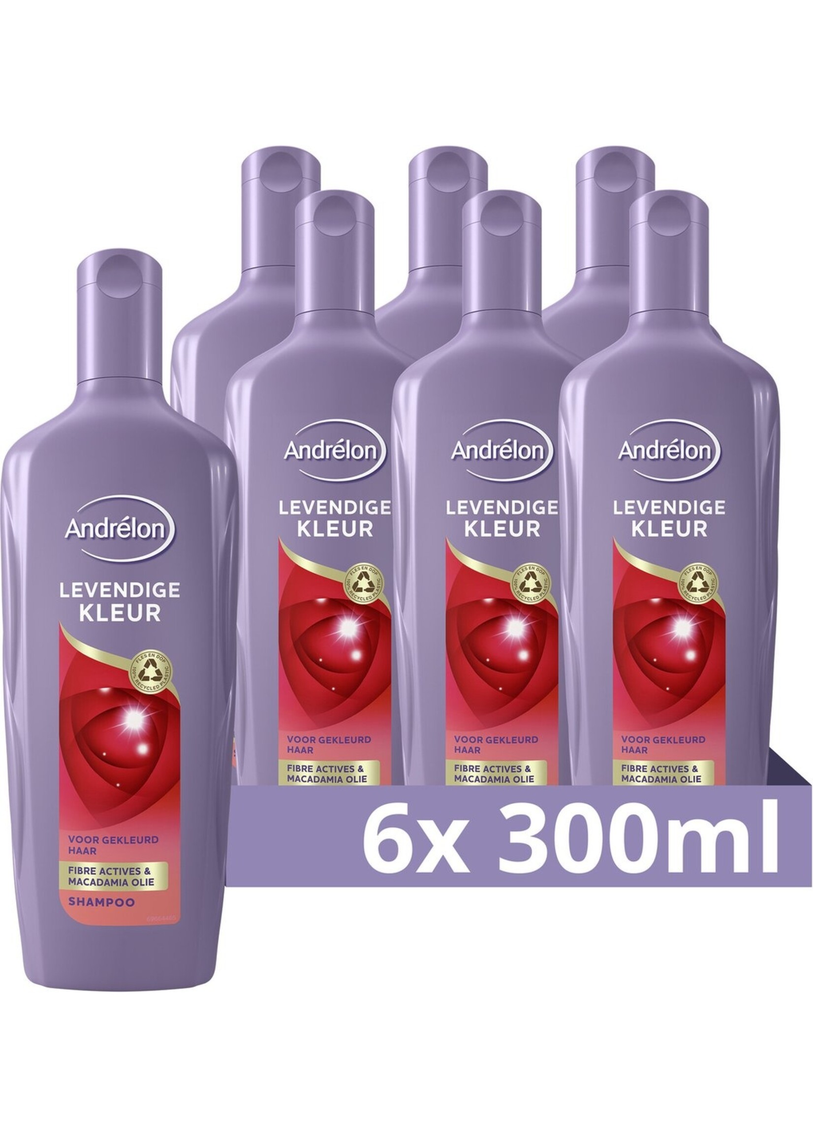 Andrélon Levendige Kleur Shampoo - 6 x 300 ml - Voordeelverpakking