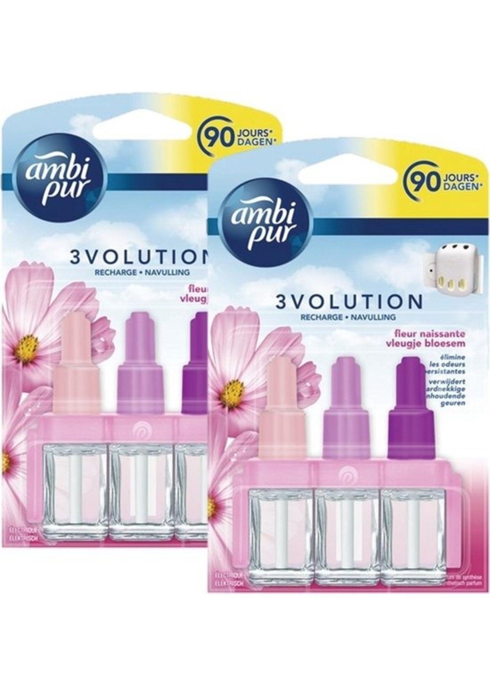 Ambi Pur - 3Volution - Luchtverfrisser navulling - Vleugje bloesem - 2 x 20 ml