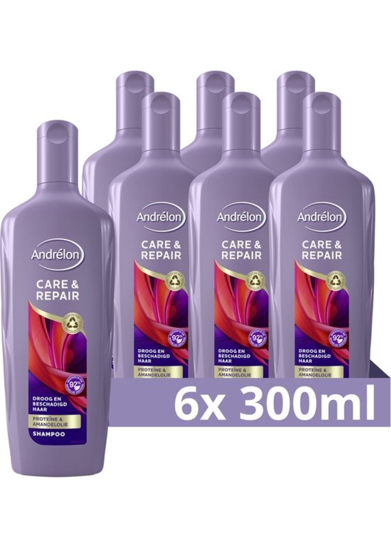 Andrélon Care & Repair - 6 x 300 ml - Shampoo - Voordeelverpakking